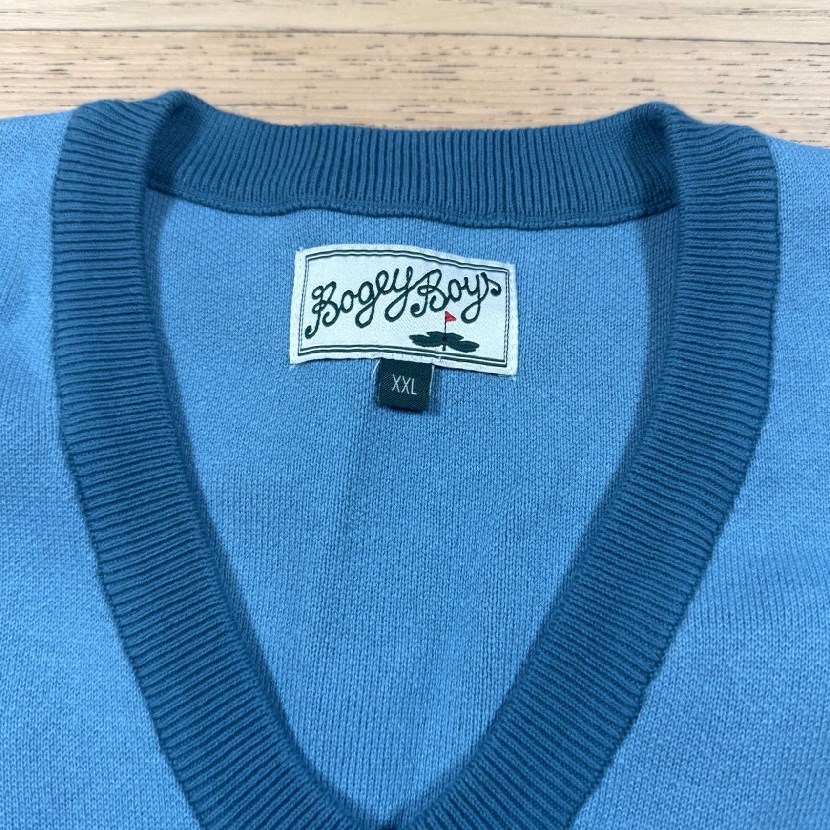 Vintage VINTAGE Bogey Boys Sweater Vest Mens XXL Blue V-Neck Preppy Golf Soft Cinched Waist NWOT Size US XXL / EU 58 / 5 - 3 Thumbnail