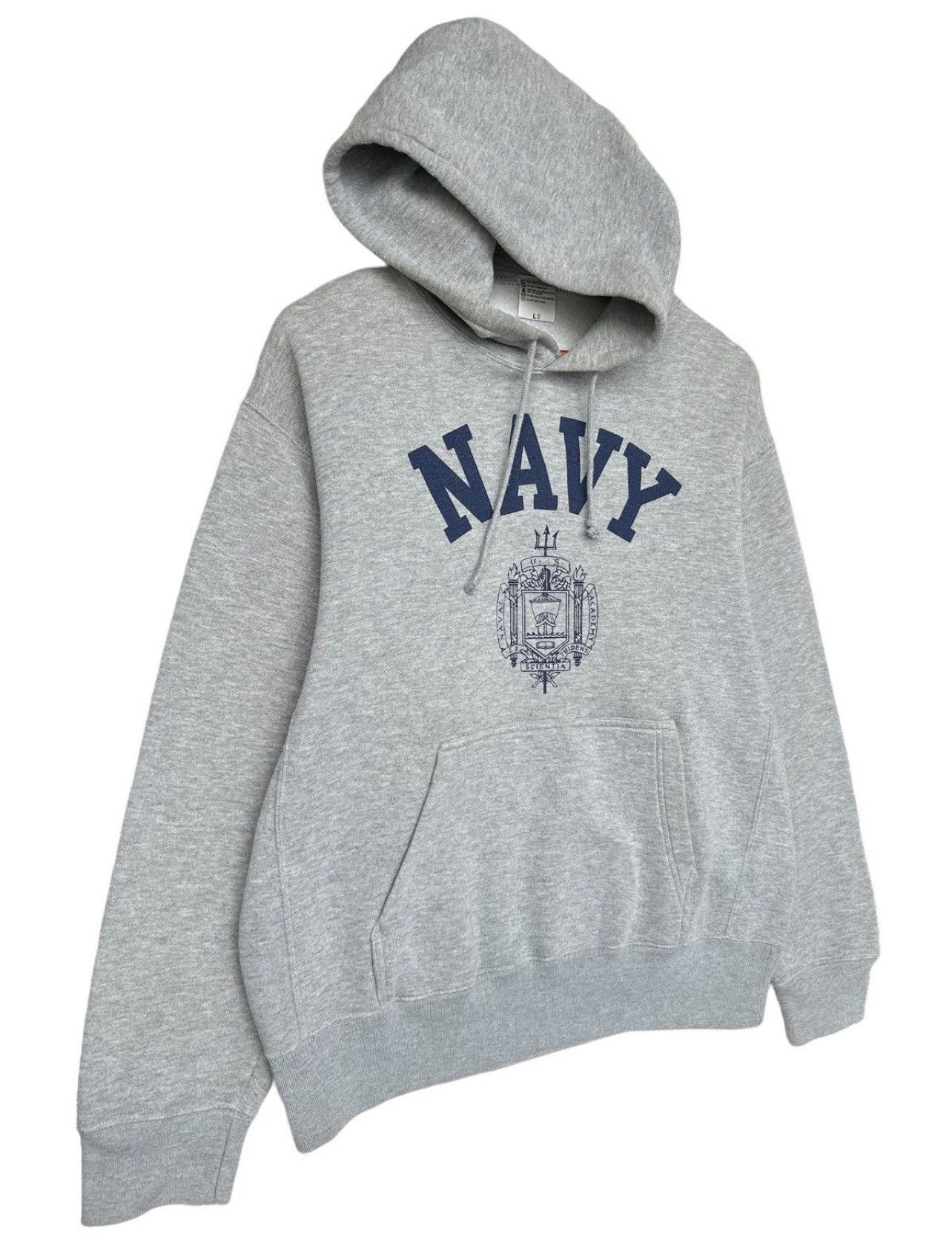 Vintage Navy Spellout Hoodie Usa Navy Logo Baggy Hoodie Size L / US 10 / IT 46 - 2 Thumbnail