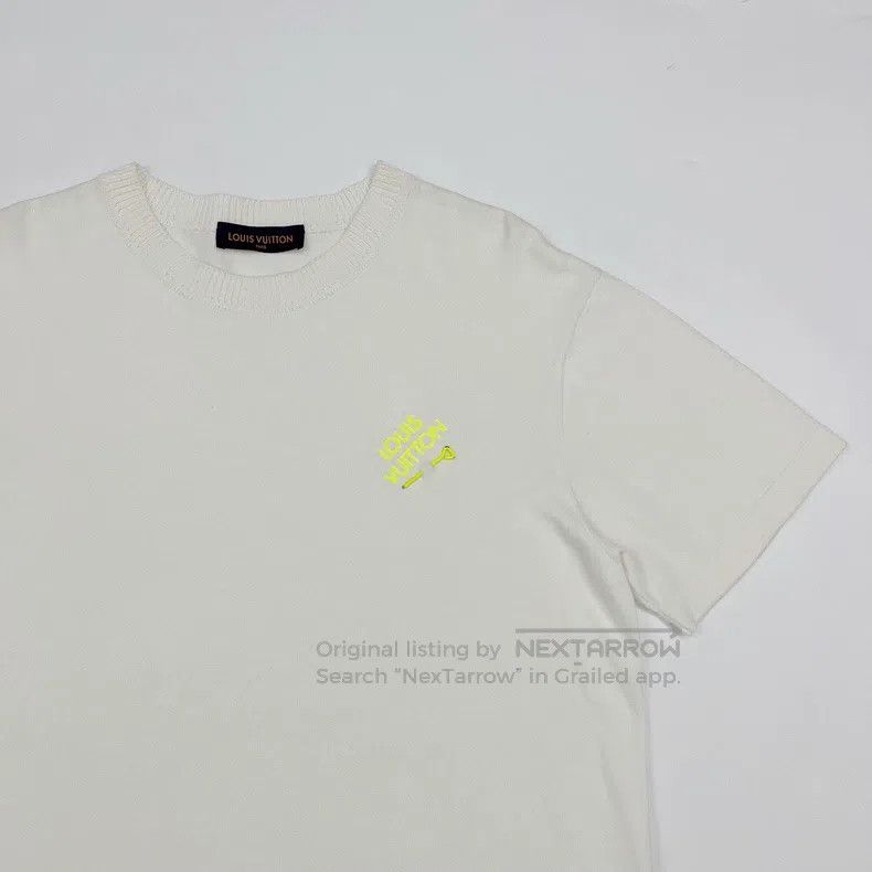 Louis Vuitton Louis Vuitton White fluorescent green pin logo knitted sho Size US L / EU 52-54 / 3 - 4 Thumbnail