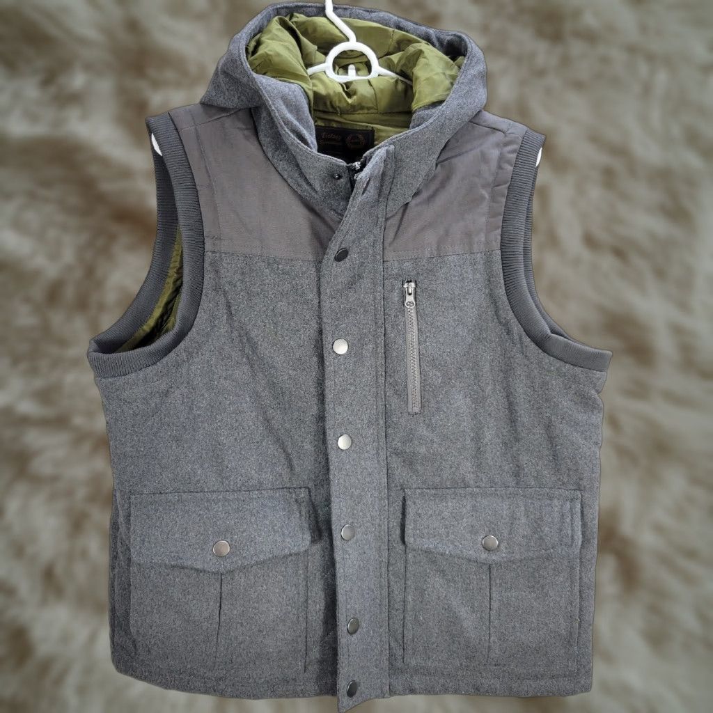 Victory Sportswear Victory Sportwear Vest Hooded Gray Quilted Wool Zip Up Outdoor M Womens Size M / US 6-8 / IT 42-44 - 1 Thumbnail