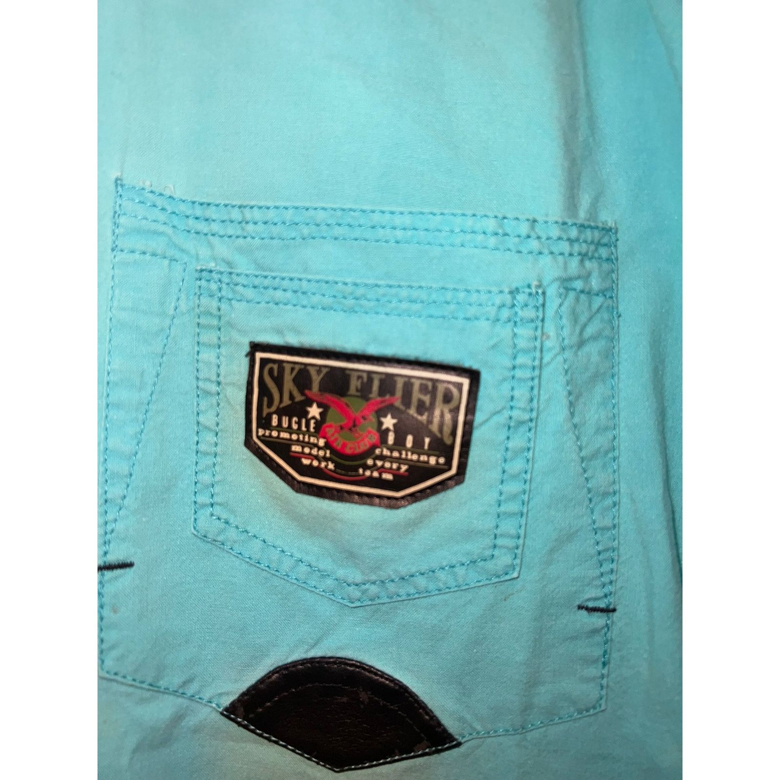 Bugle Boy Bugle Boy CL-950 Uniform Button Down Sky Flier Shirt VTG XL Size US XL / EU 56 / 4 - 3 Thumbnail