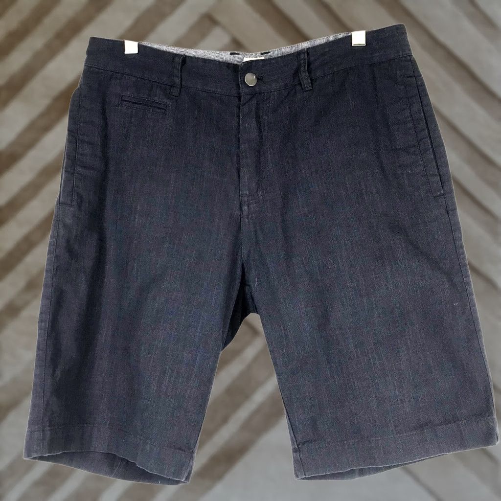Vintage BRIDGE & BURN CASUAL COTTON BLEND NAVY SUMMER SHORTS 33 MEN'S Size US 33 - 1 Thumbnail