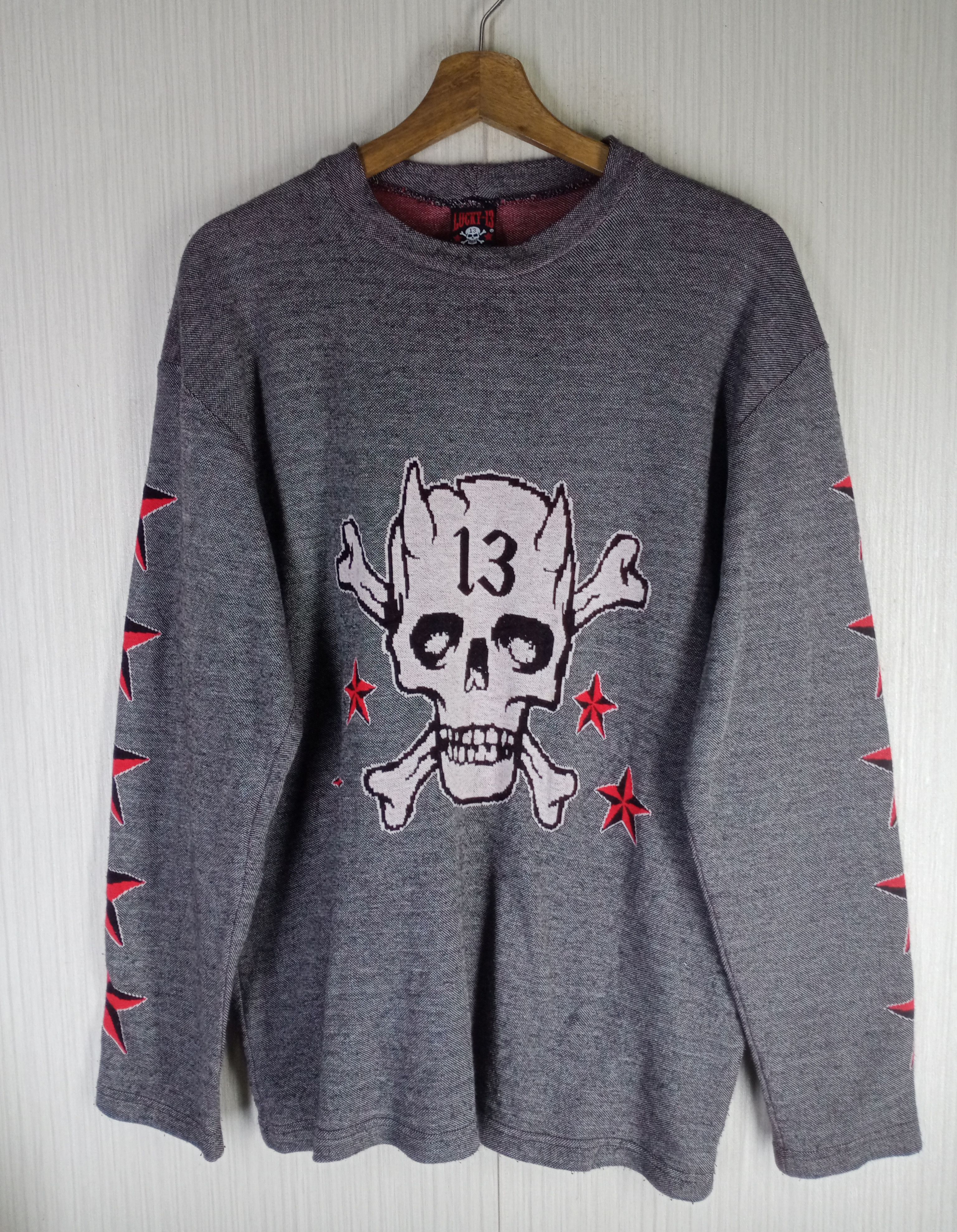 Hysteric Glamour Rare Lucky -13 Devil Crossbone Sweatshirt Size US L / EU 52-54 / 3 - 4 Thumbnail