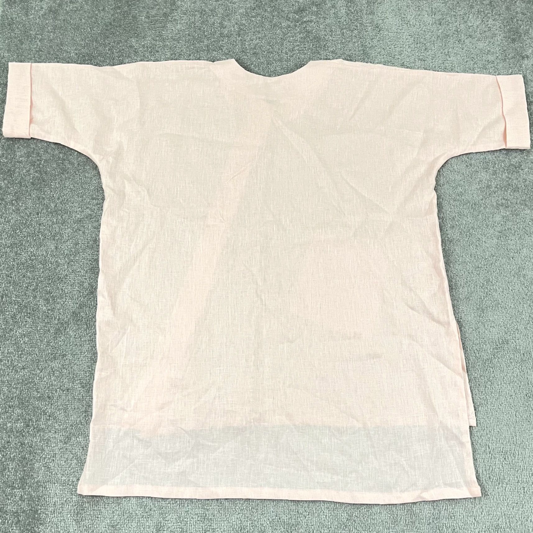 Pinko Gaby Ga Shirt Womens M/L Oversized 100% Linen Pink Tunic Top - Button-Up Crew Neck Dolman Sleeve Classic 3/4 Sleeve Vintage? No (pre-owned) Size M / US 6-8 / IT 42-44 - 6 Thumbnail