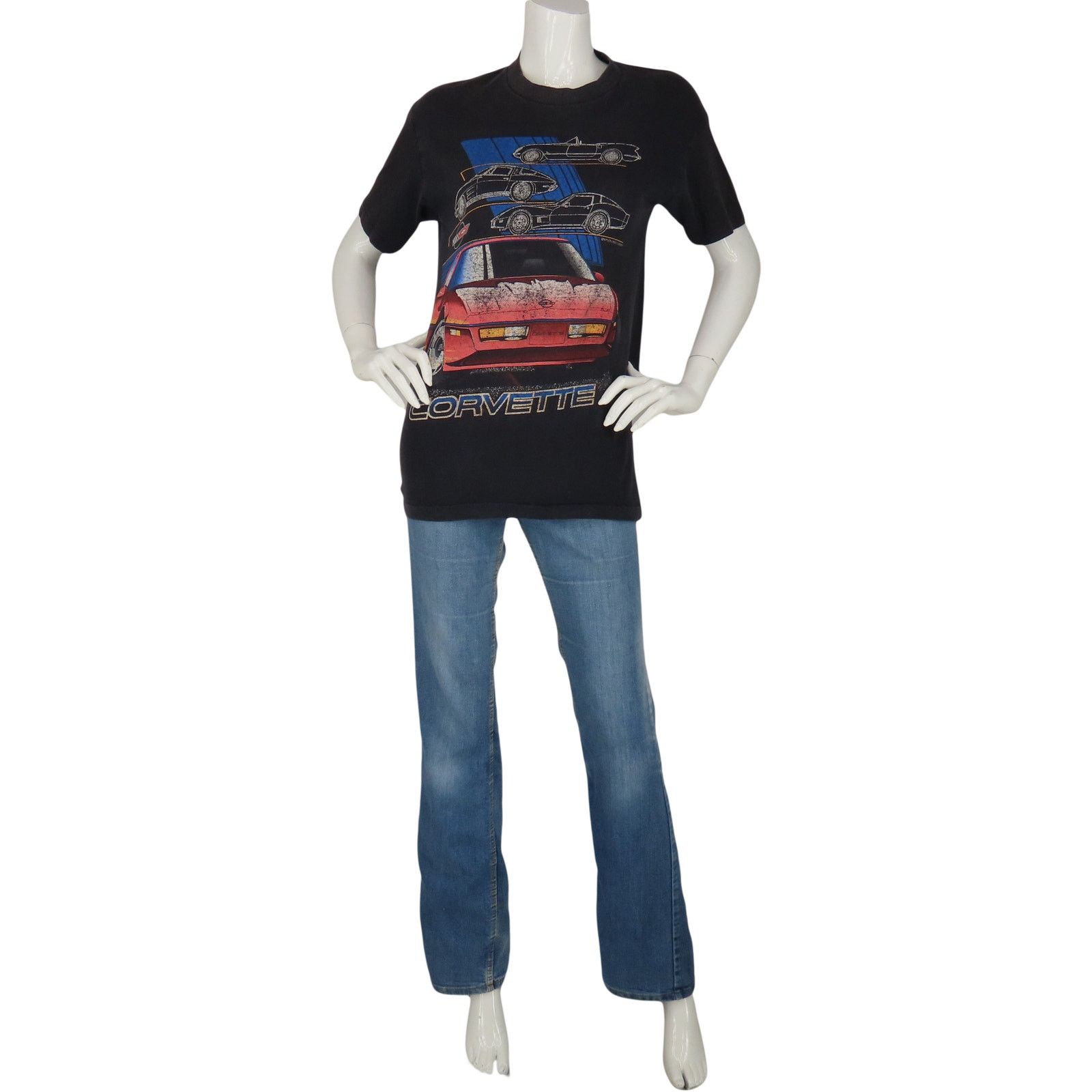 Vintage Vintage 90s Corvette C4 Single Stitch T-Shirt Size US XS / EU 42 / 0 - 2 Thumbnail