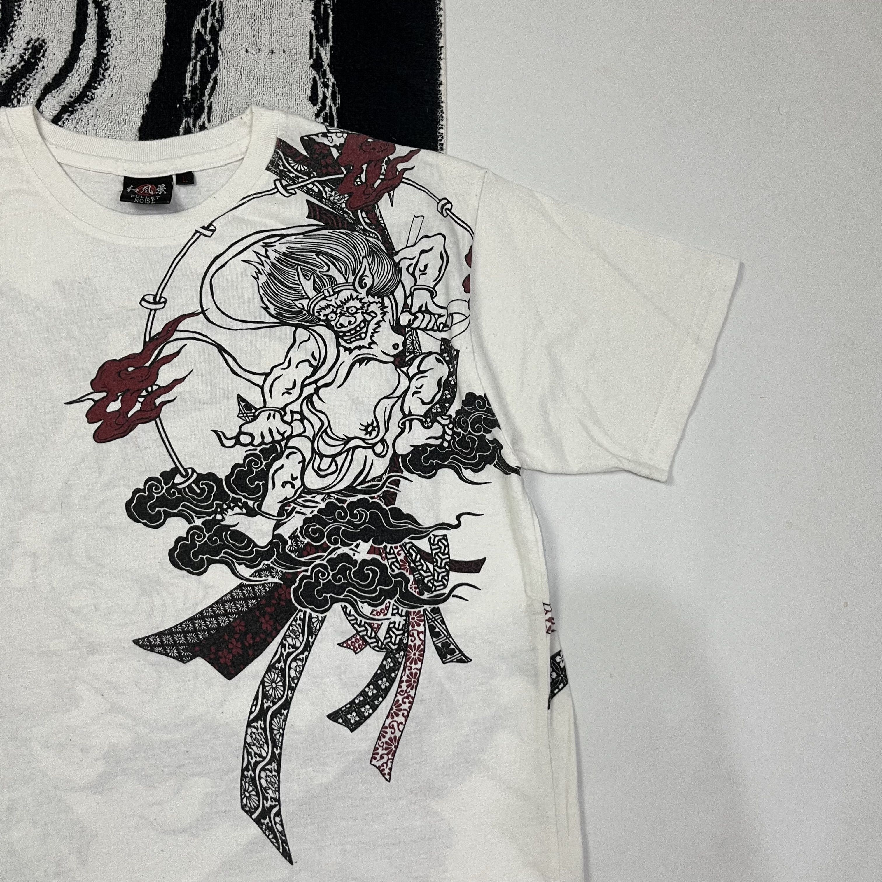 Japanese Brand Bullet noise sukajan tee Size US M / EU 48-50 / 2 - 6 Thumbnail