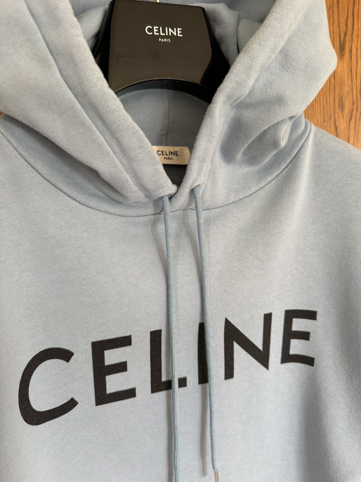 Celine Celine blue black logo hoodie Hedi Slimane grail Size US L / EU 52-54 / 3 - 15 Thumbnail