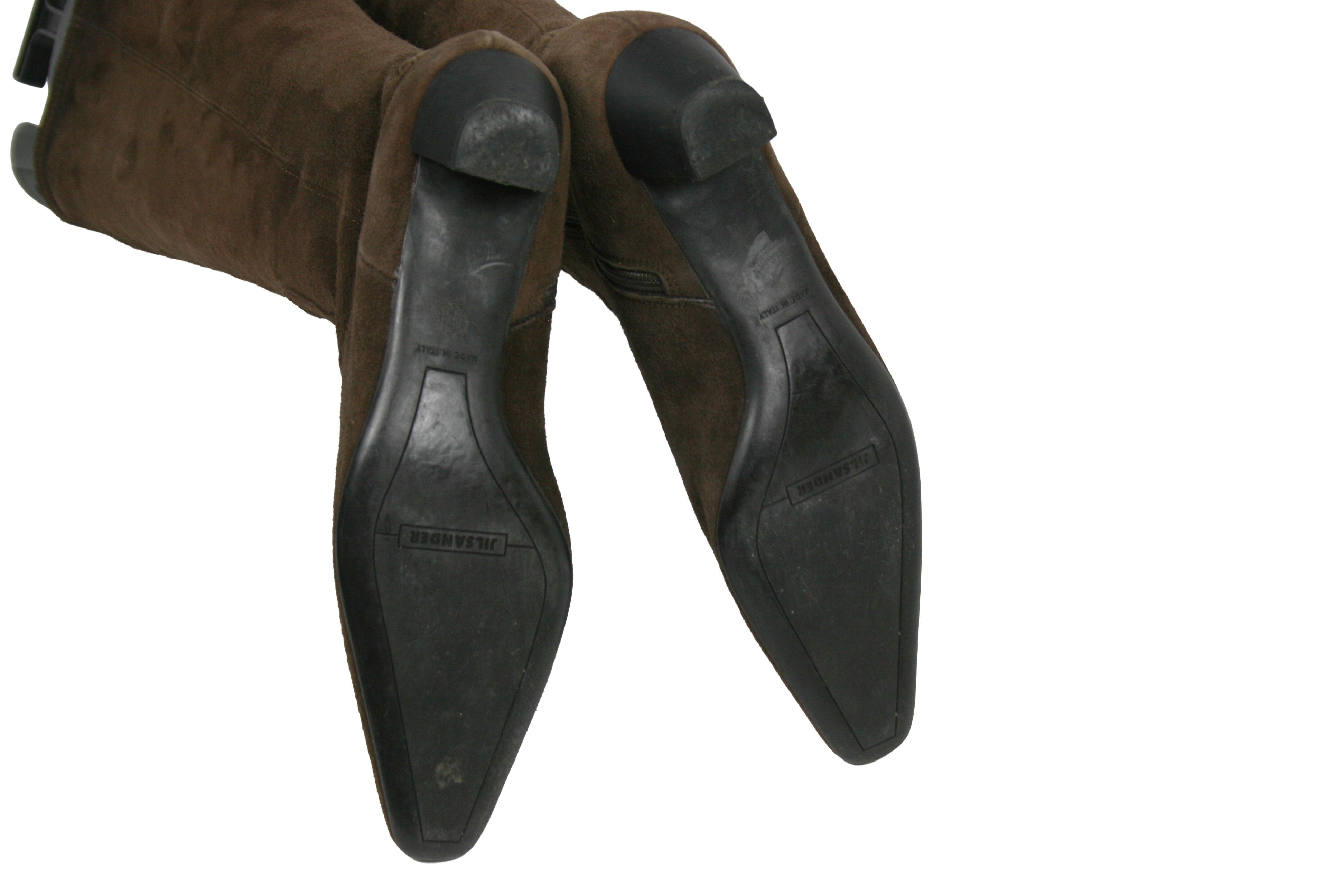 Jil Sander Raf Simons Era Suede Point Toe Knee High Biker Boots Vintage Size US 6 / IT 36 - 13 Thumbnail