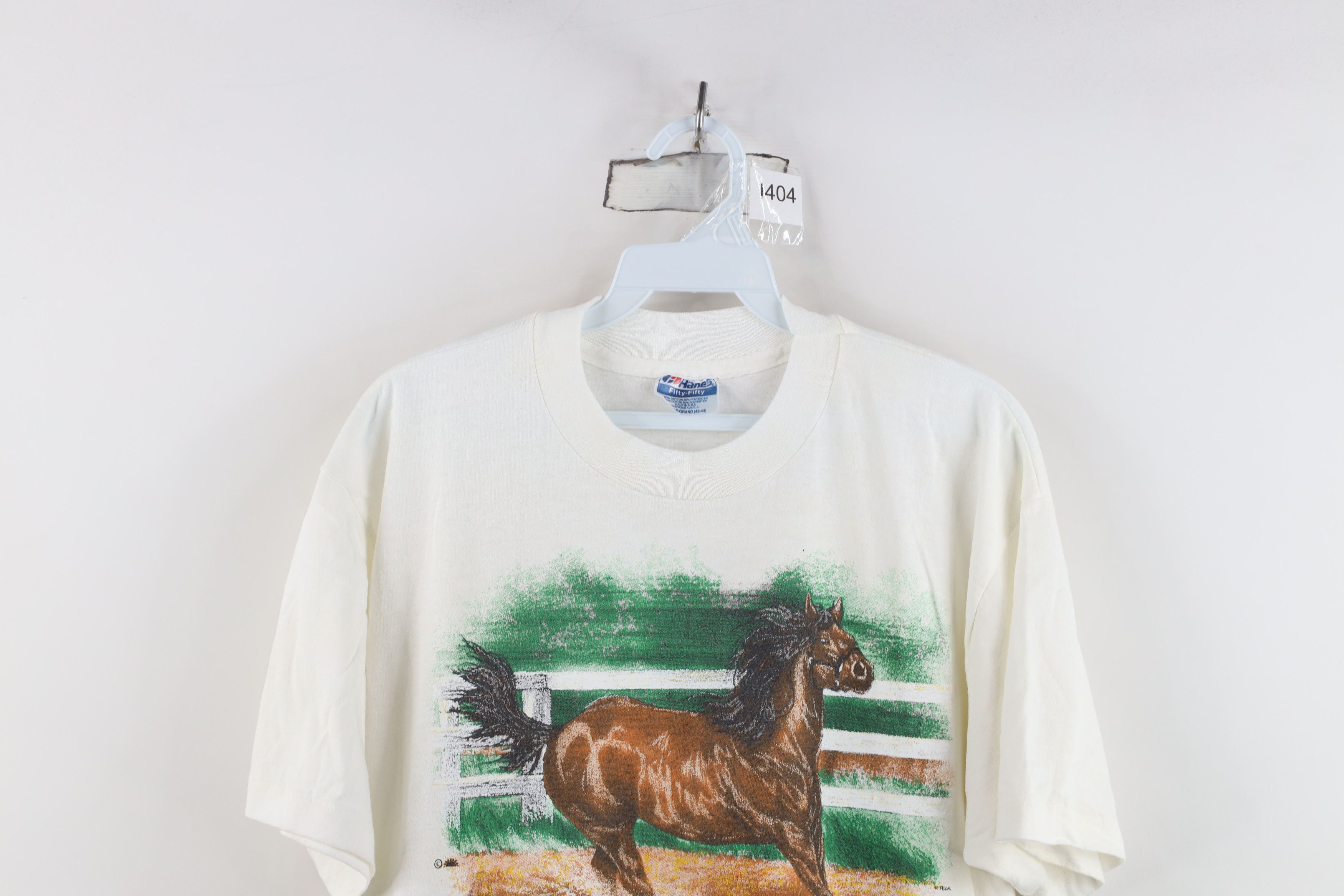 Vintage Vintage 80s 90s Streetwear Horse Equestrian T-Shirt USA Size L / US 10 / IT 46 - 2 Thumbnail