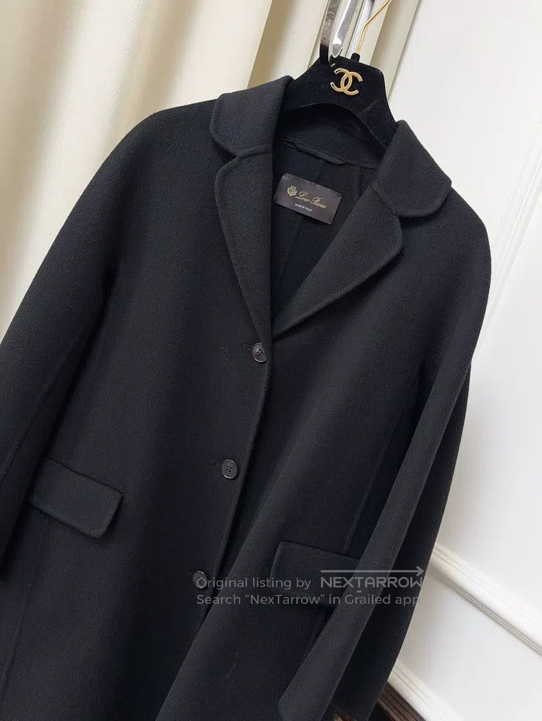 Loro Piana Lora Piana Black Cashmere Long Single-breasted Coat Jacket Size XS / US 0-2 / IT 36-38 - 3 Thumbnail