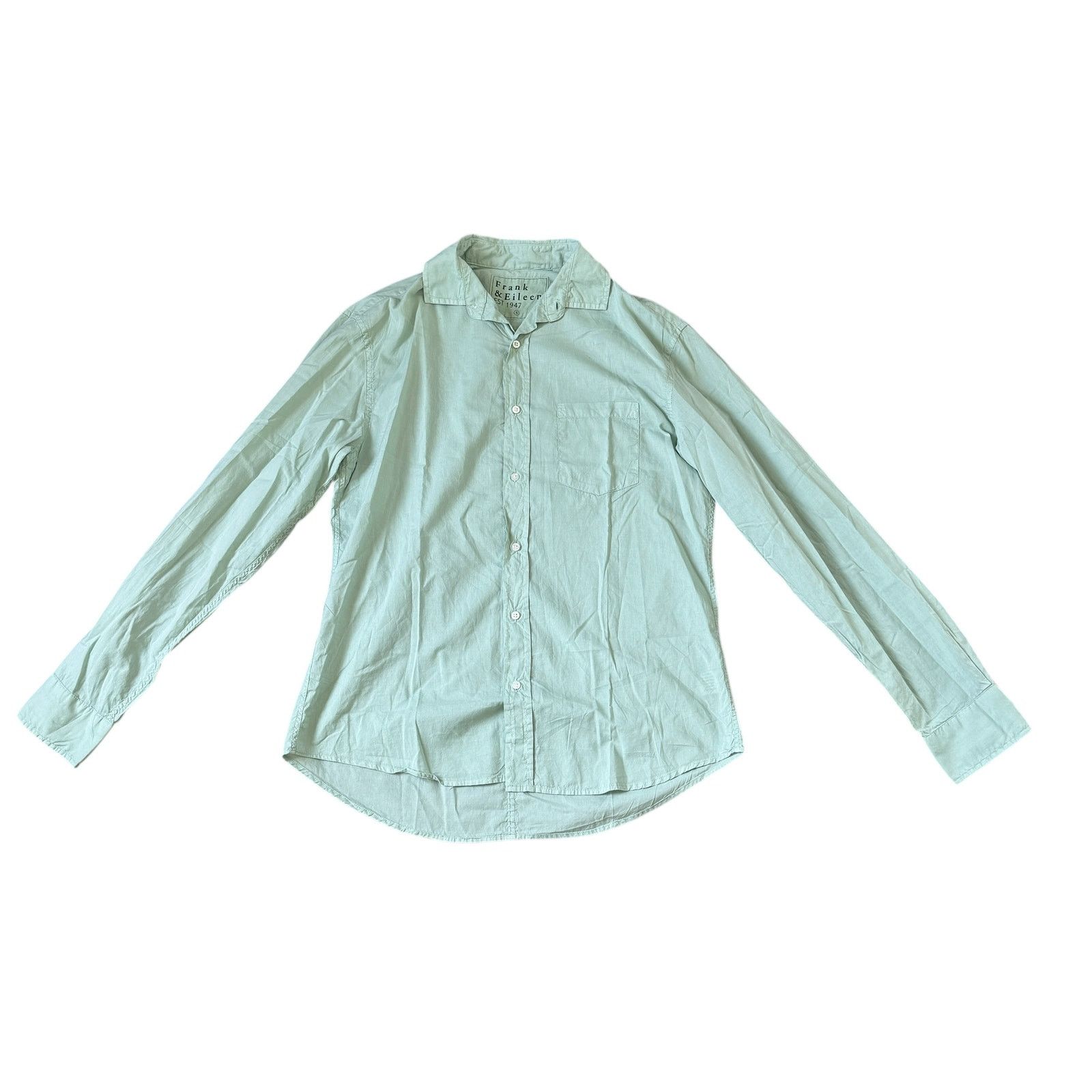 Frank & Eileen Frank & Eileen Luke Classic Button Front Shirt Mint Green Size US S / EU 44-46 / 1 - 1 Thumbnail