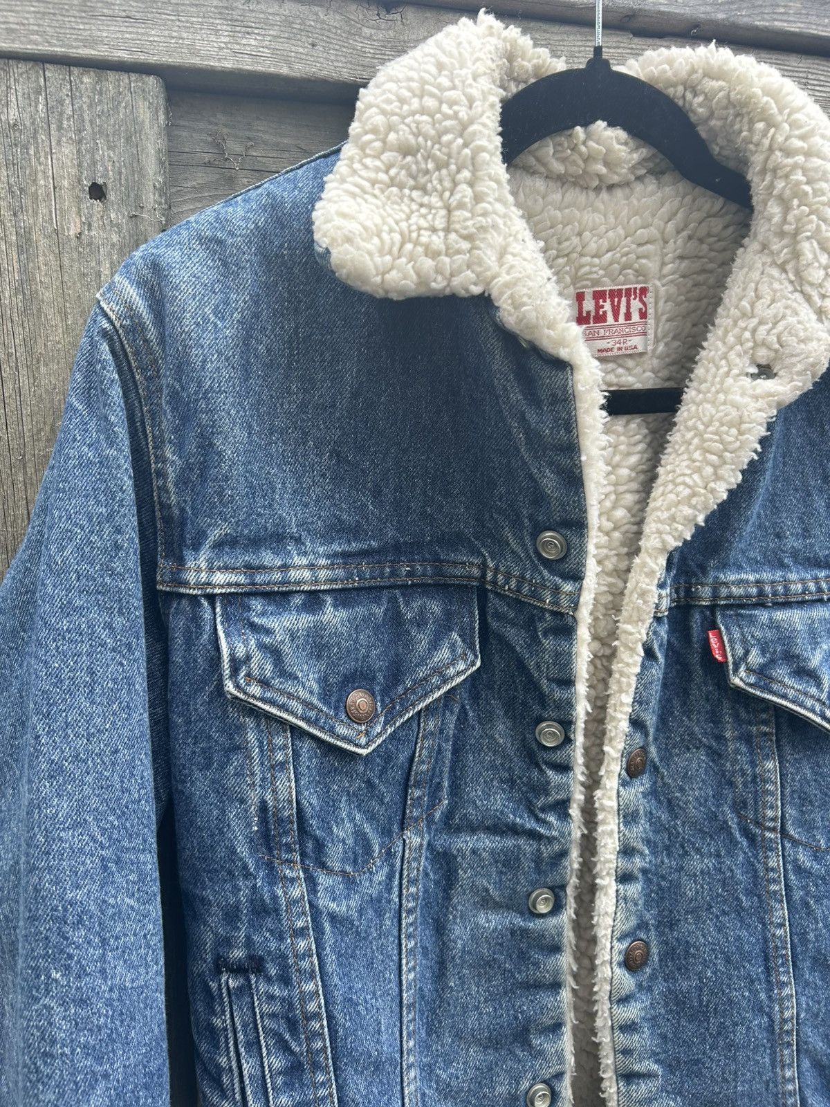 Levi's Vintage Clothing Levi’s Sherpa Lined Denim Trucker Jacket Vintage Faded Blue Size US S / EU 44-46 / 1 - 11 Thumbnail