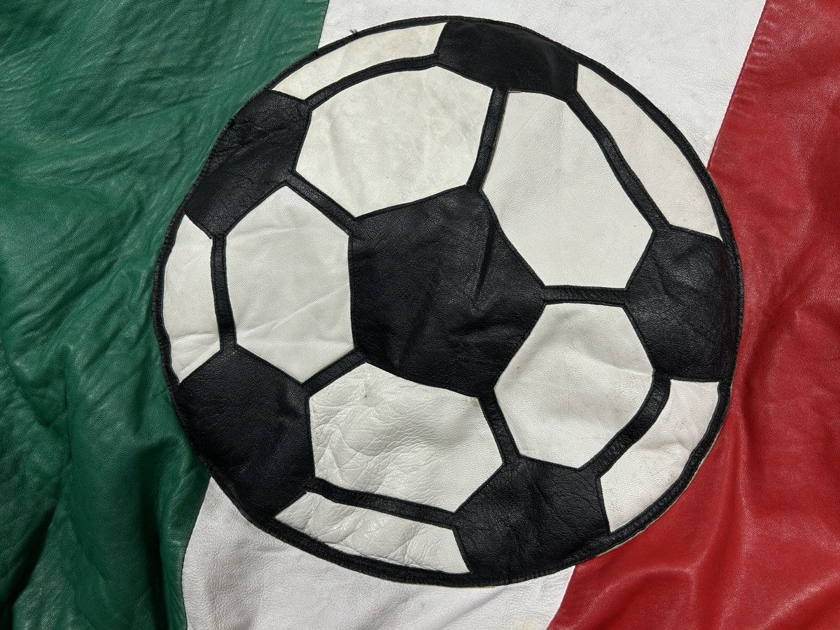 Mexicana × Vintage 1996 Mexico World Cup Usa Leather Jacket Size US L / EU 52-54 / 3 - 16 Thumbnail