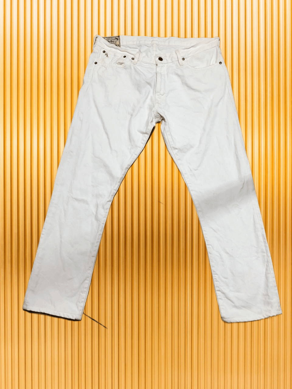 Polo Ralph Lauren vintage jeans Polo Ralph Lauren logo Y2K white Denim pants Size US 36 / EU 52 - 1 Thumbnail