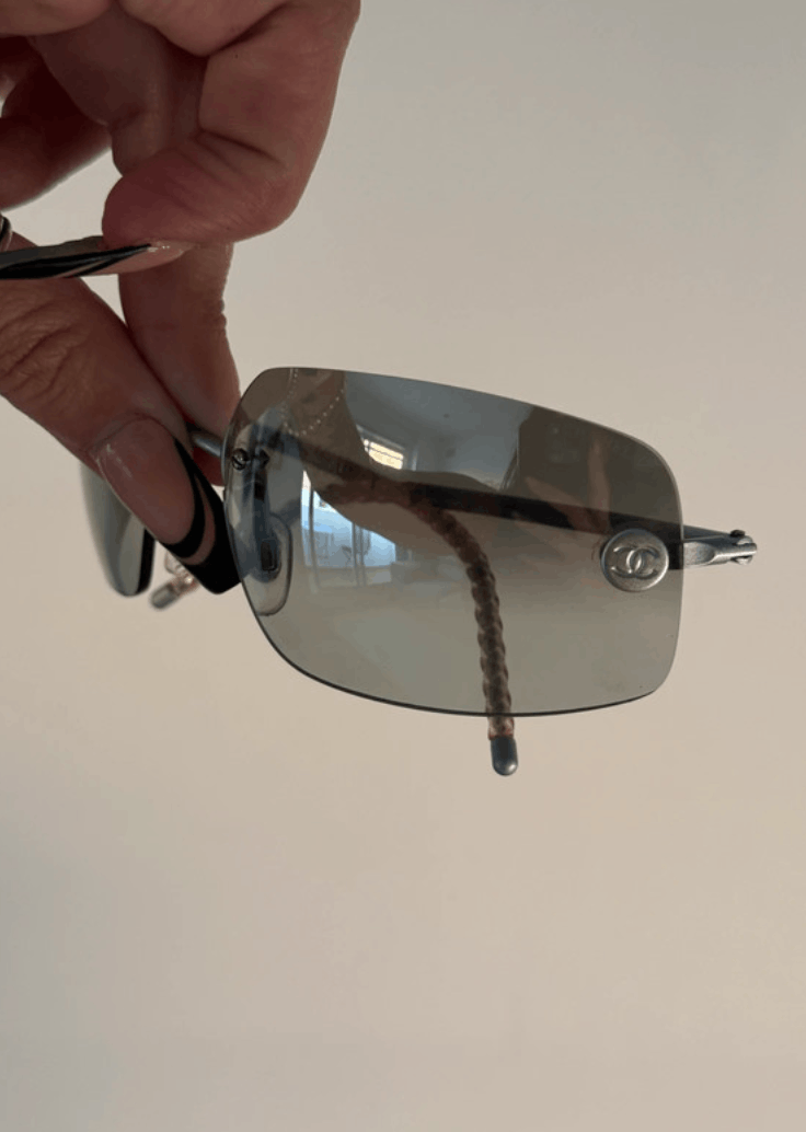 Chanel × Vintage CHANEL Sunglasses 4035 Mask Visor Rimless Ski Shield 4033 Size ONE SIZE - 2 Thumbnail