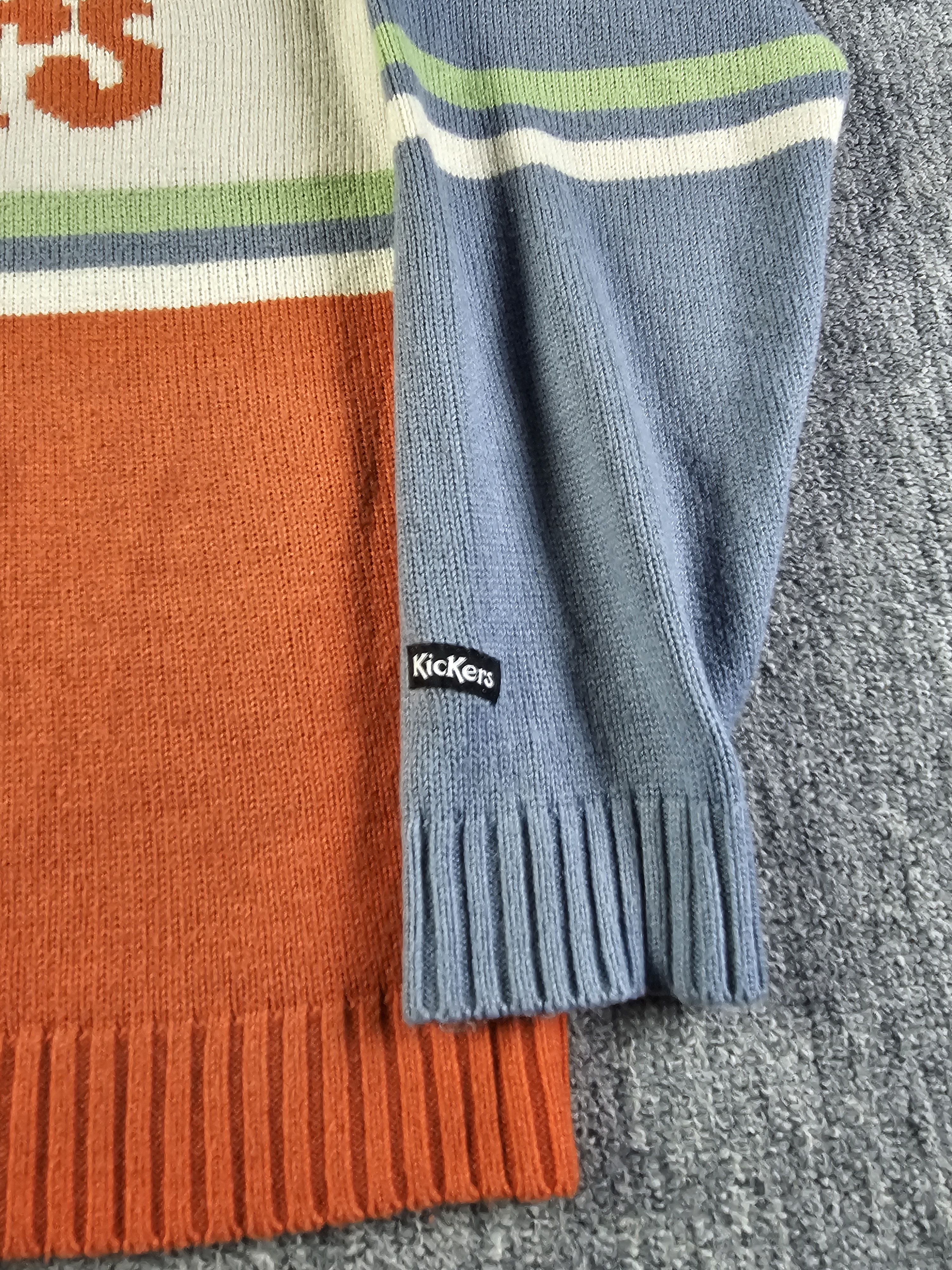 Kickers Kickers 90s Striped Boxy Wool Knit Sweater Classics S Retro Size US S / EU 44-46 / 1 - 8 Thumbnail