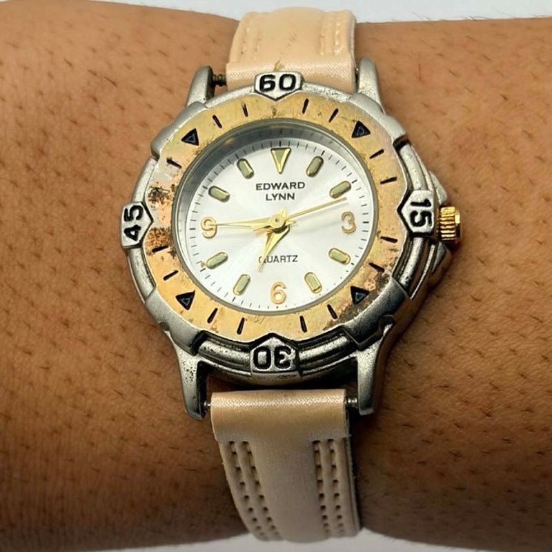 Other Gold & Beige Edward Lynn Watch Size ONE SIZE - 1 Thumbnail