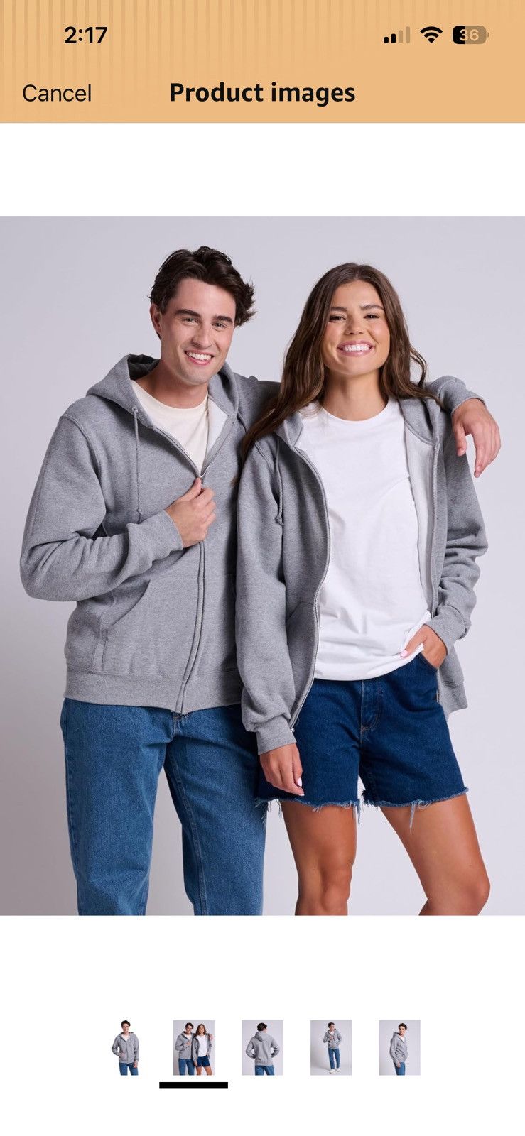 Russell Athletic Medium Grey Russel Athletich heather grey zip up Size US M / EU 48-50 / 2 - 4 Thumbnail