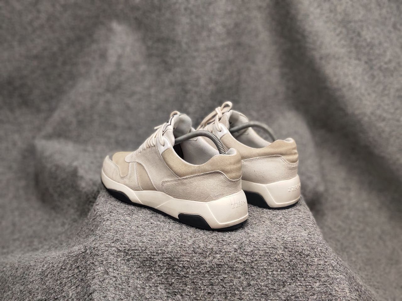 Z Zegna Z Zegna Design Suede Leather Beige low top Lace Up Sneakers Size US 9.5 / EU 42-43 - 12 Thumbnail
