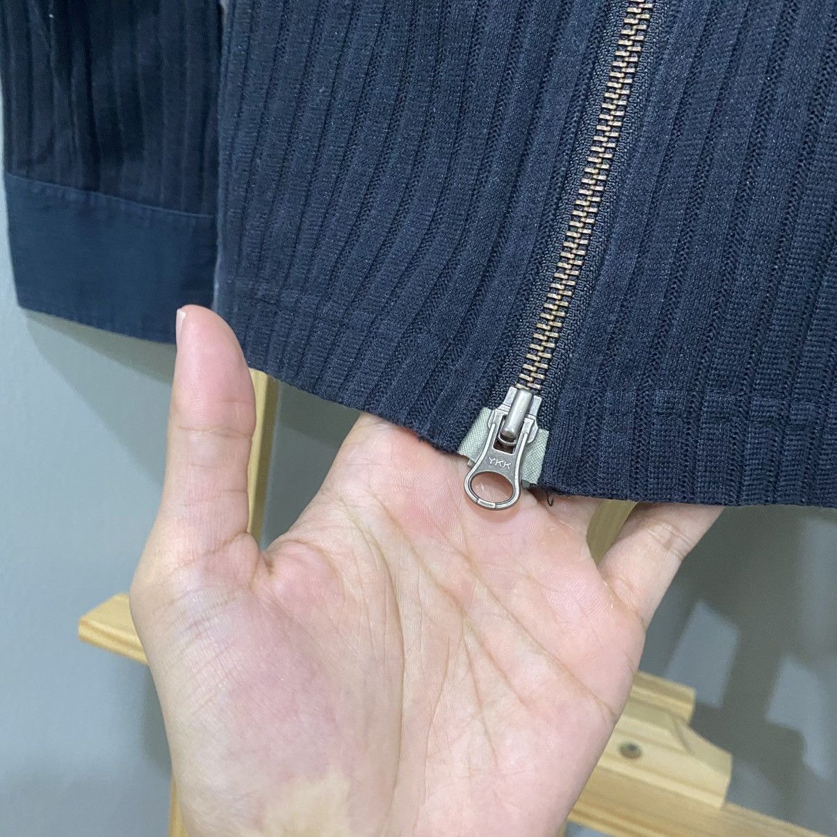 semanticdesign Semantic Design Hybrid Knit Zip Up Jacket Ribbed Pleated Size US S / EU 44-46 / 1 - 7 Thumbnail