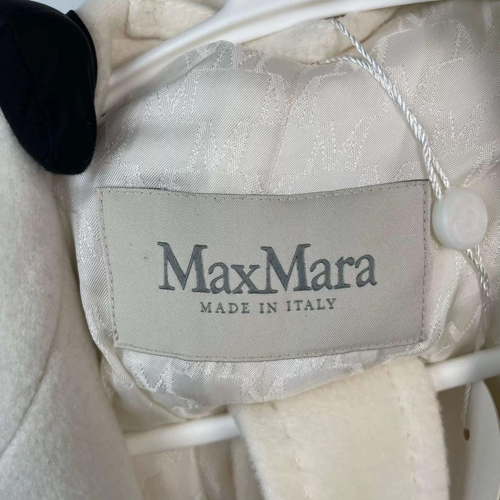 Max Mara MaxMara 101801 White Wool Coat 150 Size XS / US 0-2 / IT 36-38 - 3 Thumbnail