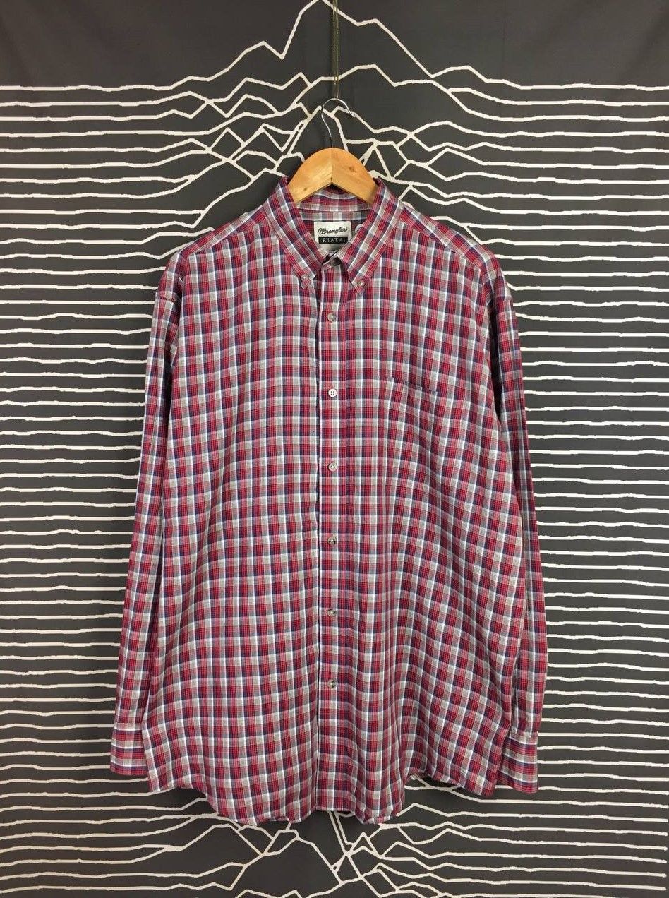 Wrangler Wrangler RIATA Plaid Western Button Up Long Sleeve Shirt Size US XL / EU 56 / 4 - 2 Thumbnail