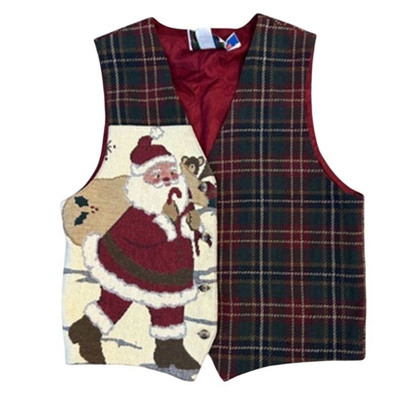 Orvis Vintage Orvis Santa Christmas Tapestry Plaid Vest XL Size XL / US 12-14 / IT 48-50 - 1 Thumbnail