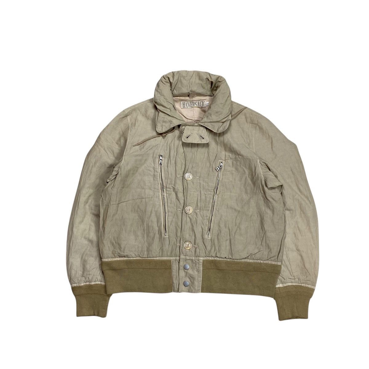 Vintage Haversack Hidden Hooded Bomber Jacket