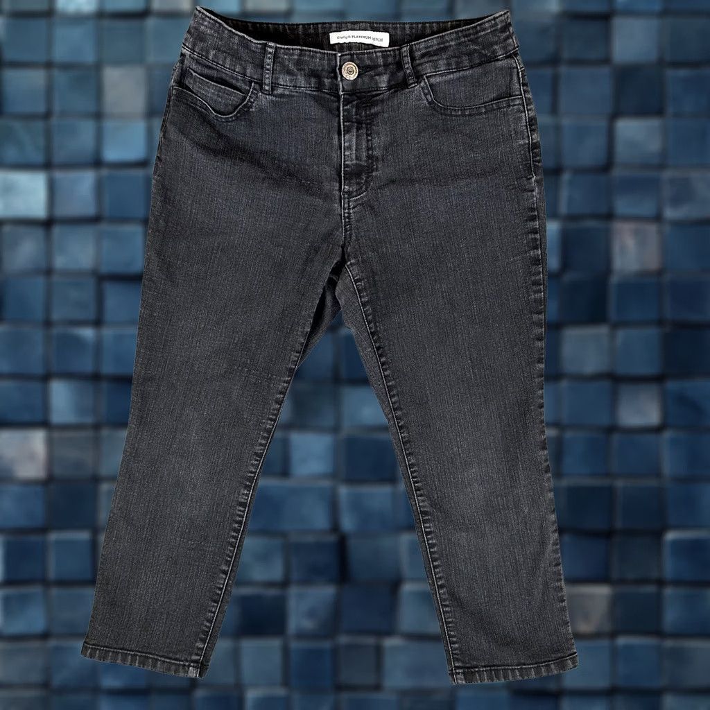 Vintage Chico's Platinum Jeans Womens 0.5 Black Denim Ultimate Fit Mid Rise Size 25" / US 0 / IT 36 - 1 Thumbnail