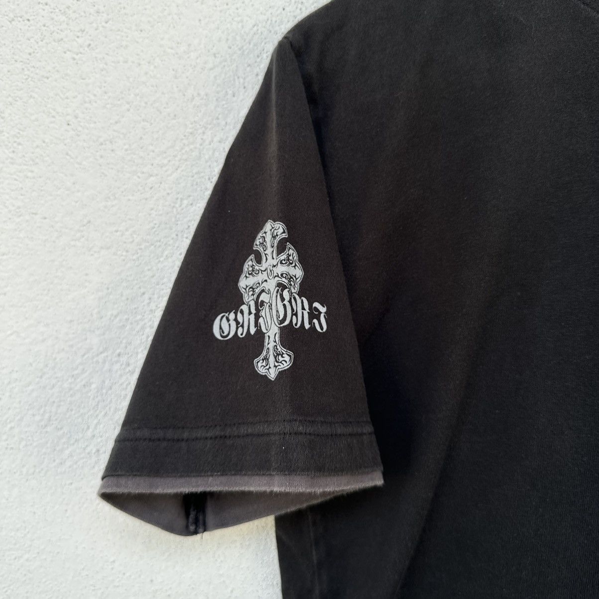 If Six Was Nine Vintage Grigri Skull Flame Punk Double Layer T Shirt Size US L / EU 52-54 / 3 - 6 Thumbnail