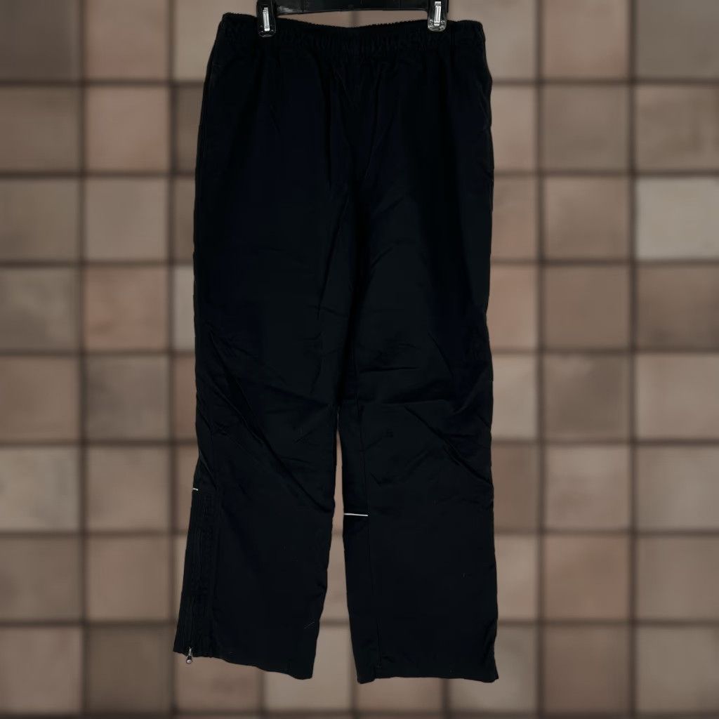 Nike VINTAGE Nike Bauer Hockey Pants Mens L Black Zip Leg Track Pants Wide-Leg Mens Sports Activewear Size US 33 - 1 Thumbnail