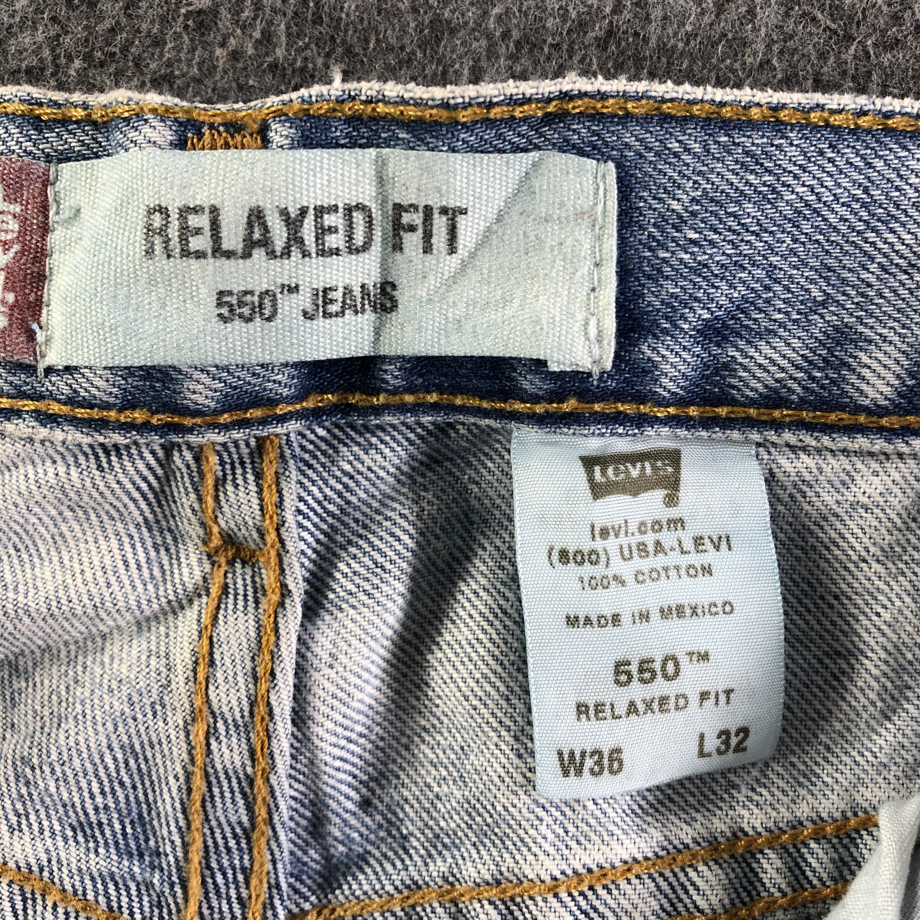 Levi's Vintage Blue Wash Levis 550 Jeans-J4360 Size US 35 - 9 Thumbnail