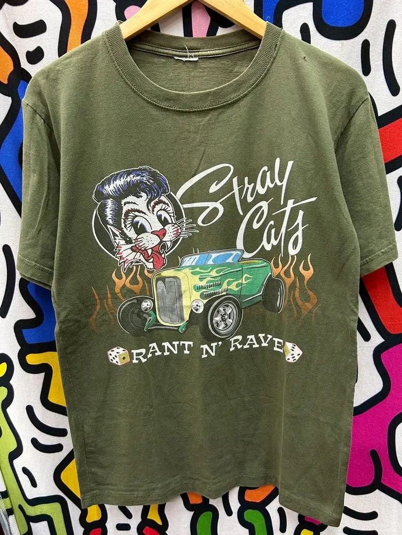 Vintage Vintage 2000s Stray Cats tshirt size M Size US M / EU 48-50 / 2 - 2 Thumbnail