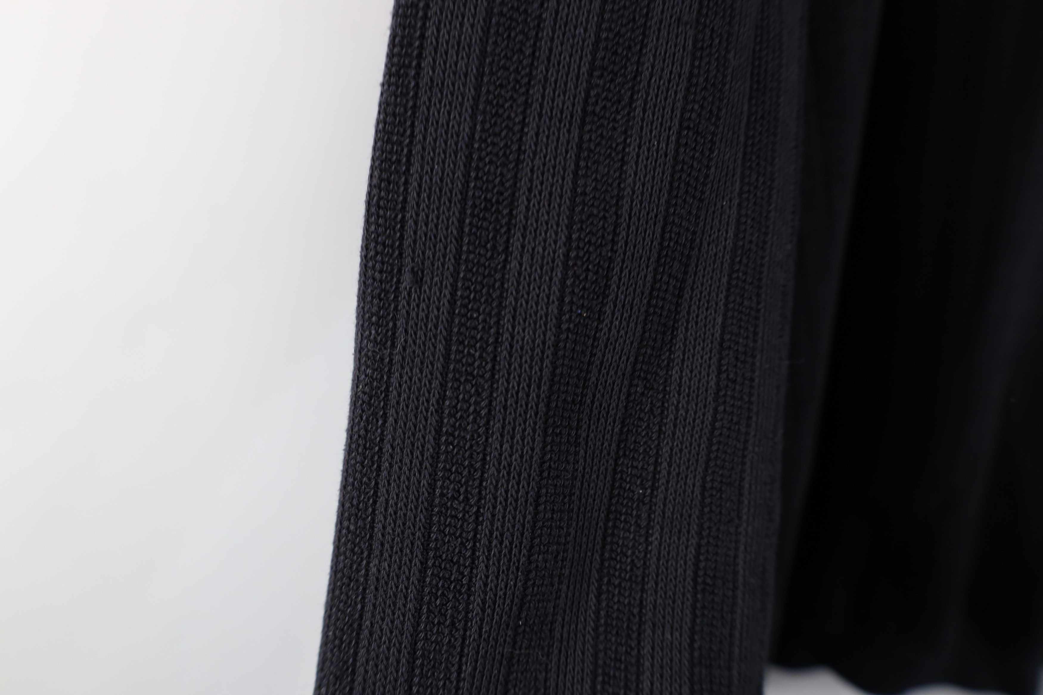 Vintage Vintage 90s Streetwear Ribbed Knit Pullover Polo Shirt Black Size US XL / EU 56 / 4 - 8 Thumbnail