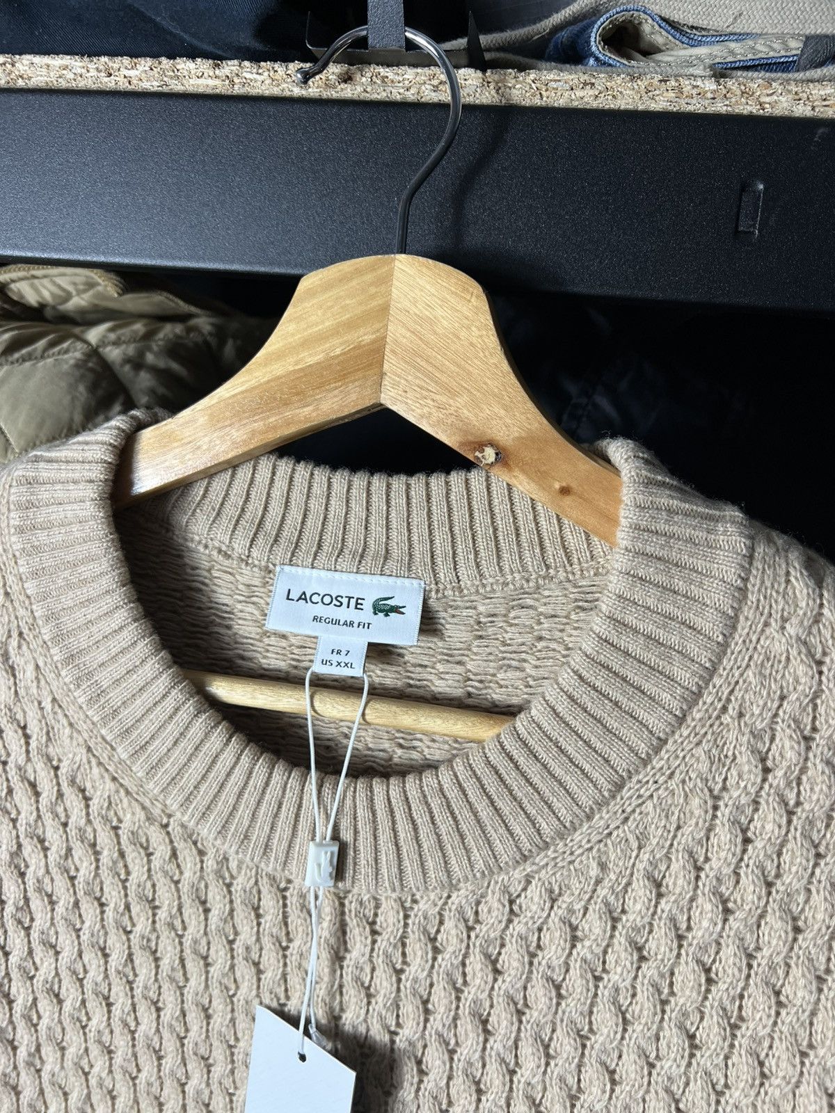Lacoste 🔥 Lacoste Cable Knit Wool Sweater — FR 7 / XXL Size US XXL / EU 58 / 5 - 9 Thumbnail