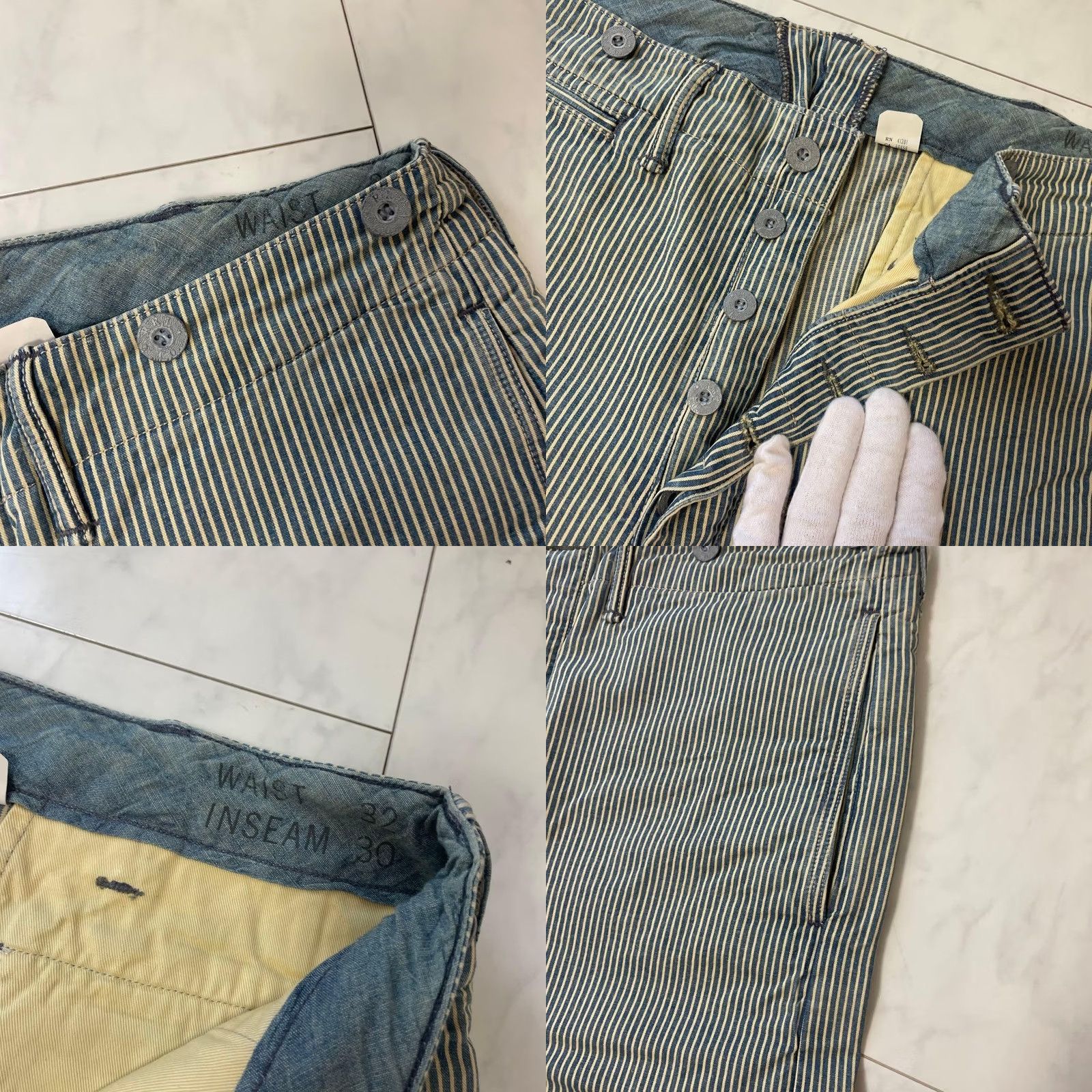 Vintage VINTAGE RRL Striped Cotton Linen Field Pants Shirt? Size US 31 - 8 Thumbnail