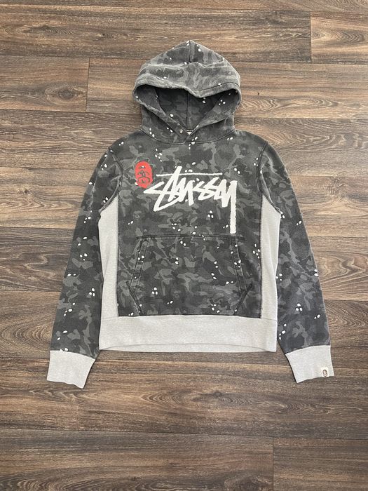 Bape x stussy hoodie hot sale