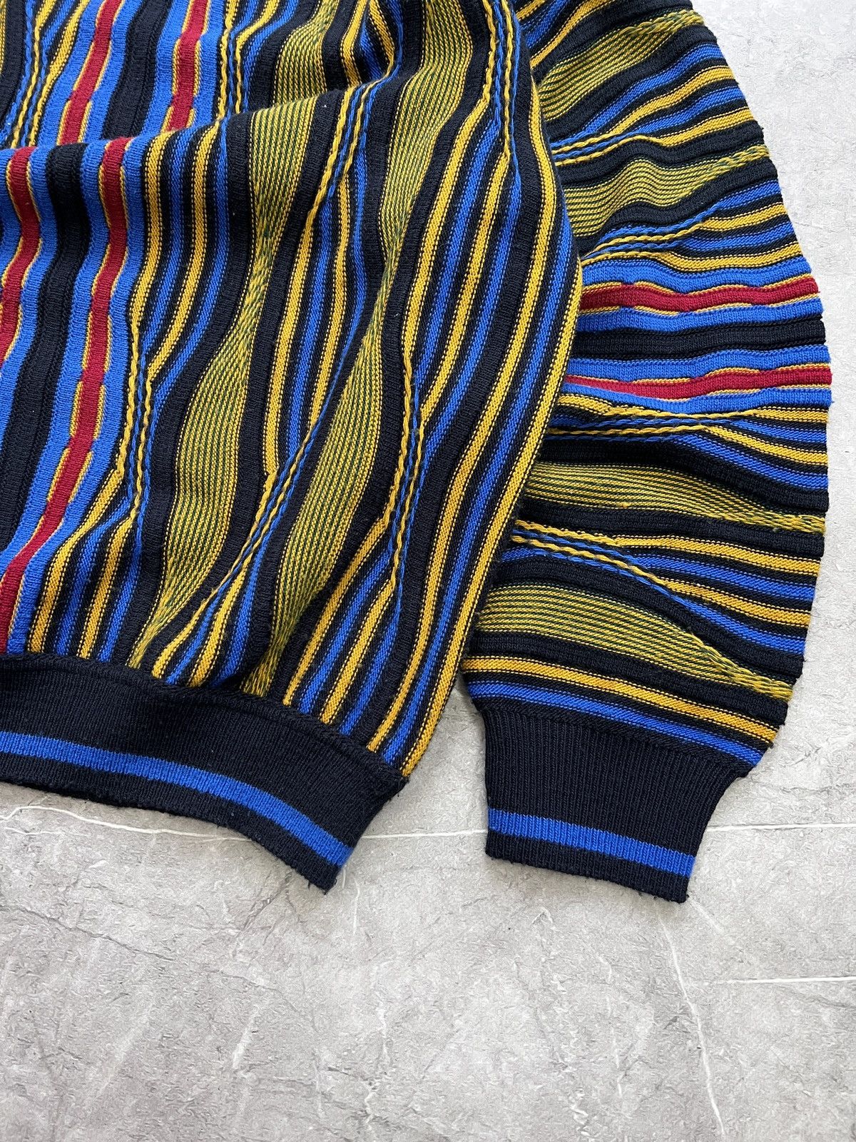 Carlo Colucci × Coogi Vintage 90s cable knit multicolour Coogi style sweater Size US L / EU 52-54 / 3 - 13 Thumbnail