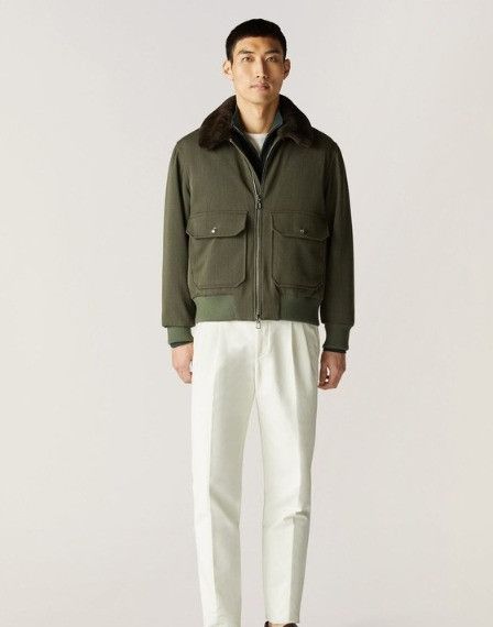 Loro Piana o1w1db10725 FAN1922 Junin Bomber Jacket in Green Size US M / EU 48-50 / 2 - 5 Thumbnail