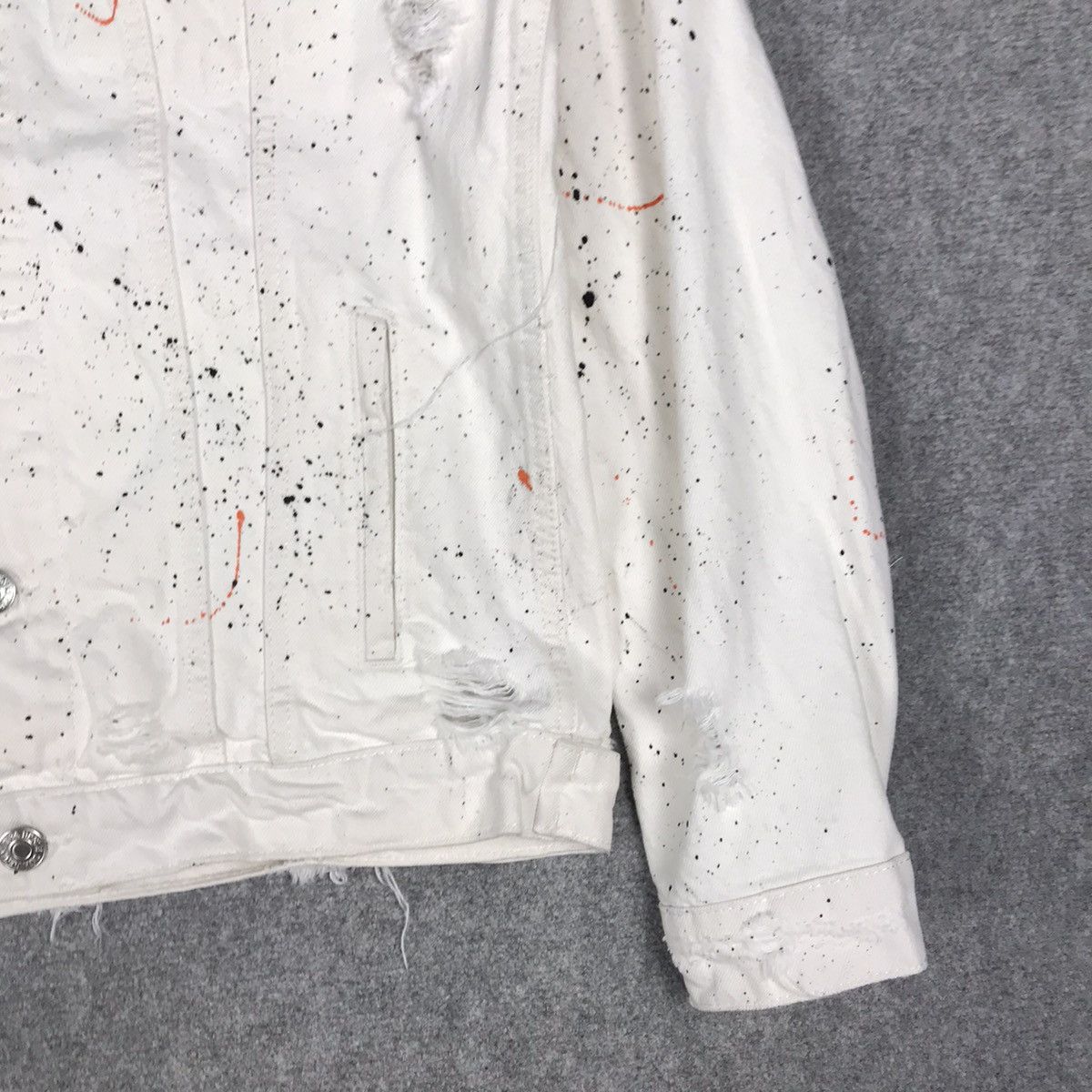 Japanese Brand × Zara Zara distressed punk button denim jacket Size US L / EU 52-54 / 3 - 4 Thumbnail