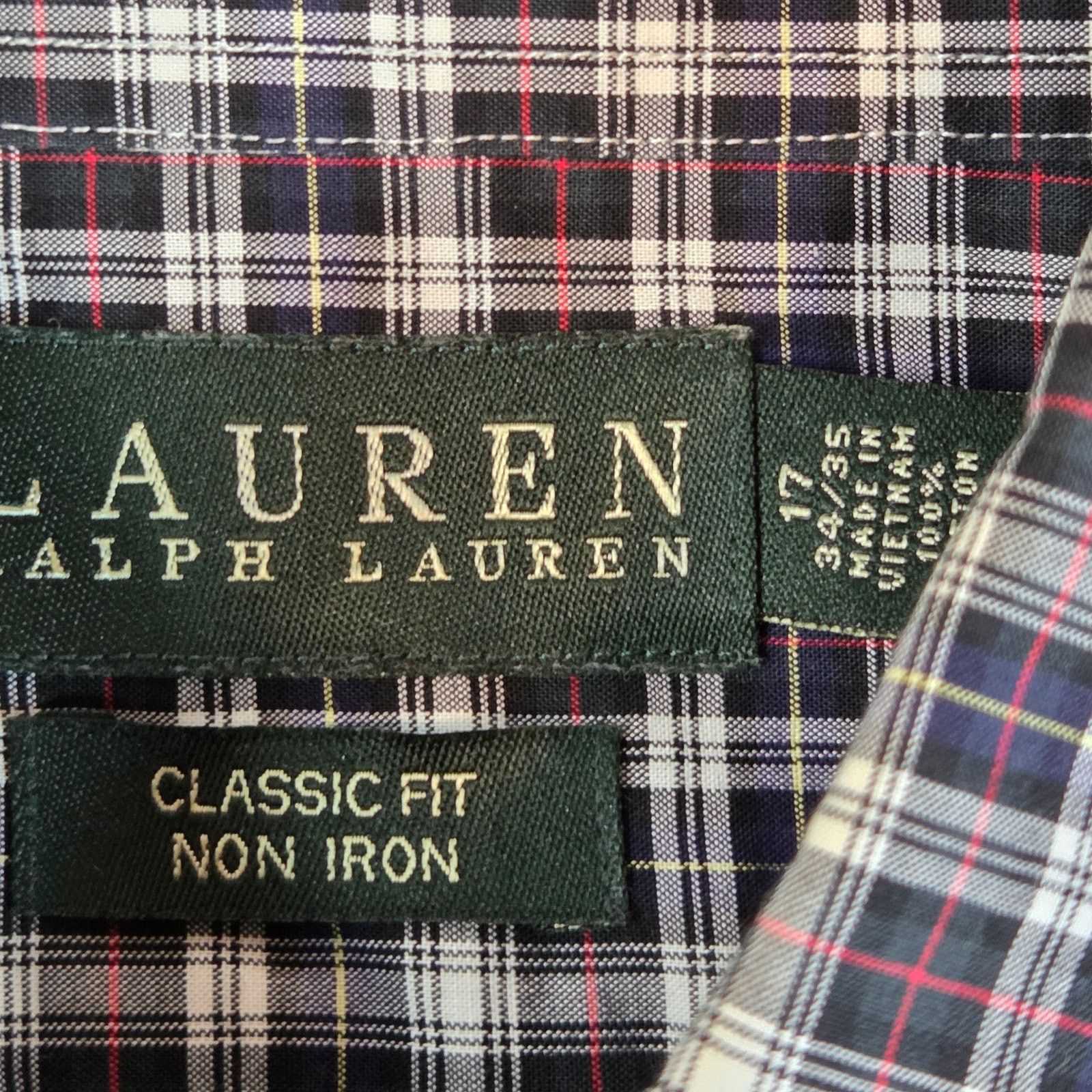 Lauren Ralph Lauren Ralph Lauren Classic Fit Non Iron Plaid Shirt 17 34/35 Size US L / EU 52-54 / 3 - 3 Thumbnail