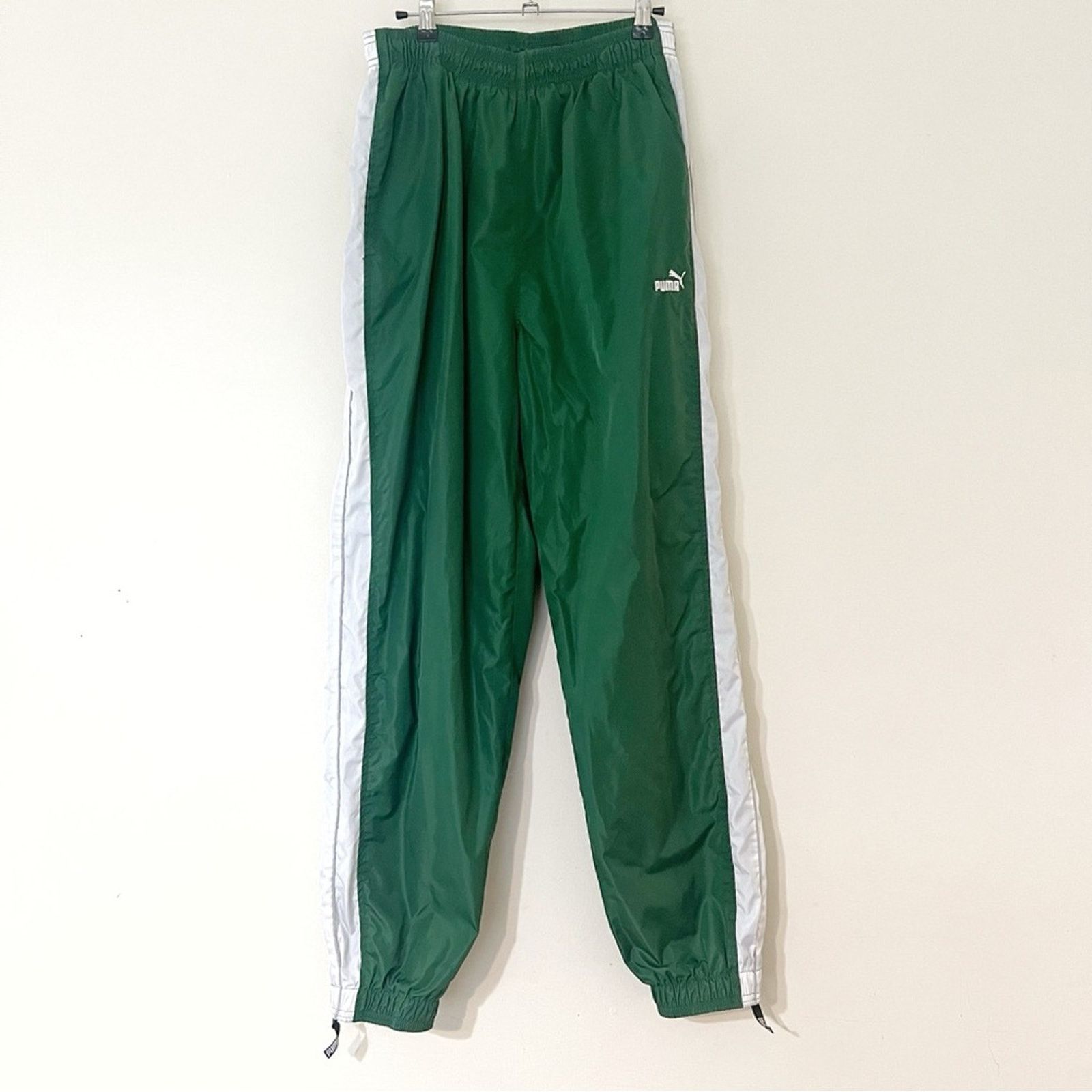 Puma Vintage Puma Green Fleece Lined Track Pants Size US 34 / EU 50 - 1 Thumbnail