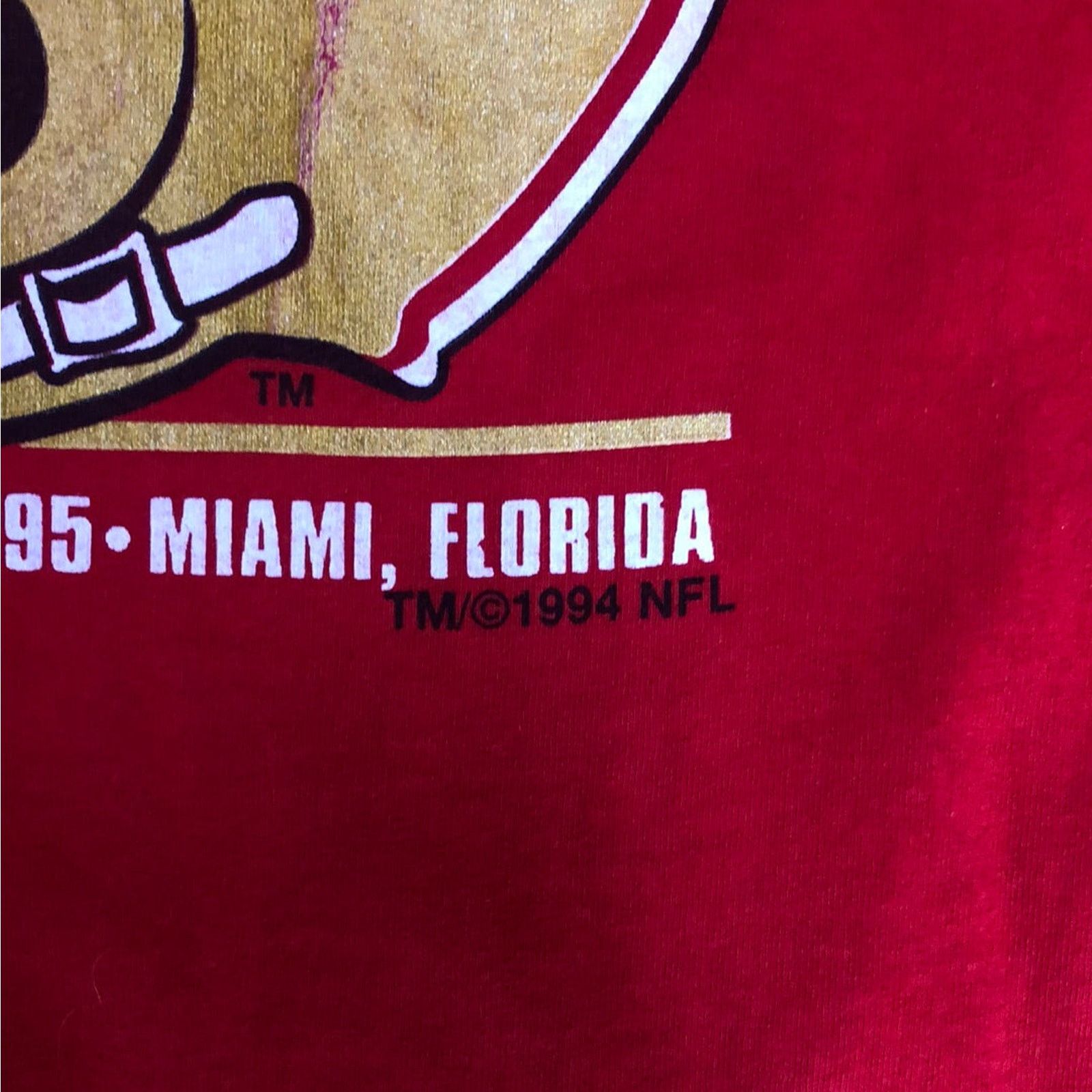 NFL Vintage 1995 NFL SF 49ers Super Bowl XXIX NFC Champions XL Size US XL / EU 56 / 4 - 5 Thumbnail