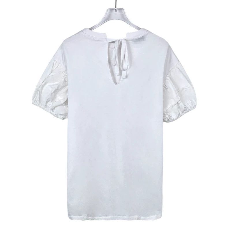 Prada Prada Puff sleeve round-neck white cotton short-sleeved T-s Size US L / EU 52-54 / 3 - 2 Thumbnail