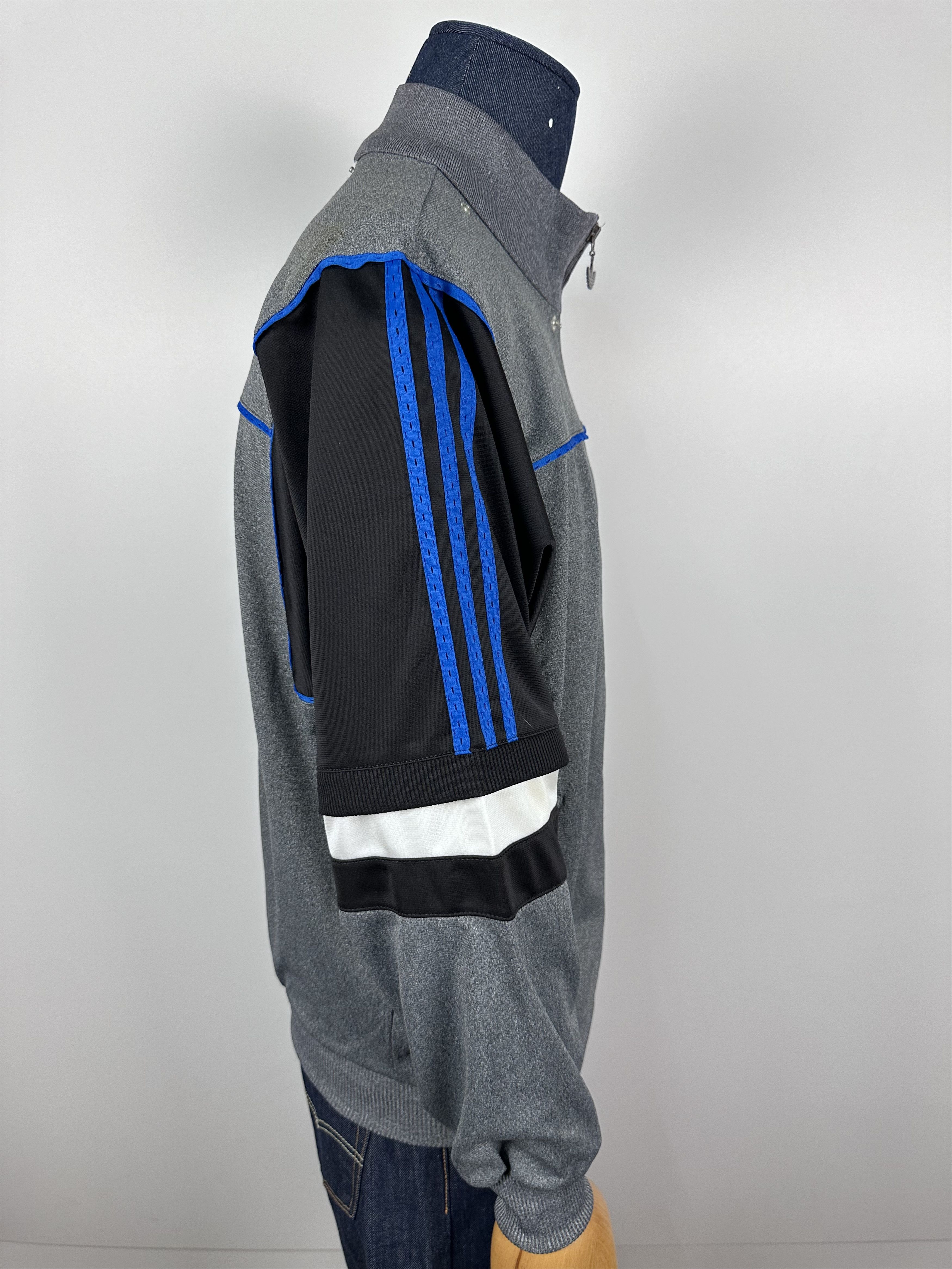 Adidas × Vintage Adidas Vintage 90s Gray Blue Track Tracksuit Top Jacket Size US M / EU 48-50 / 2 - 10 Thumbnail
