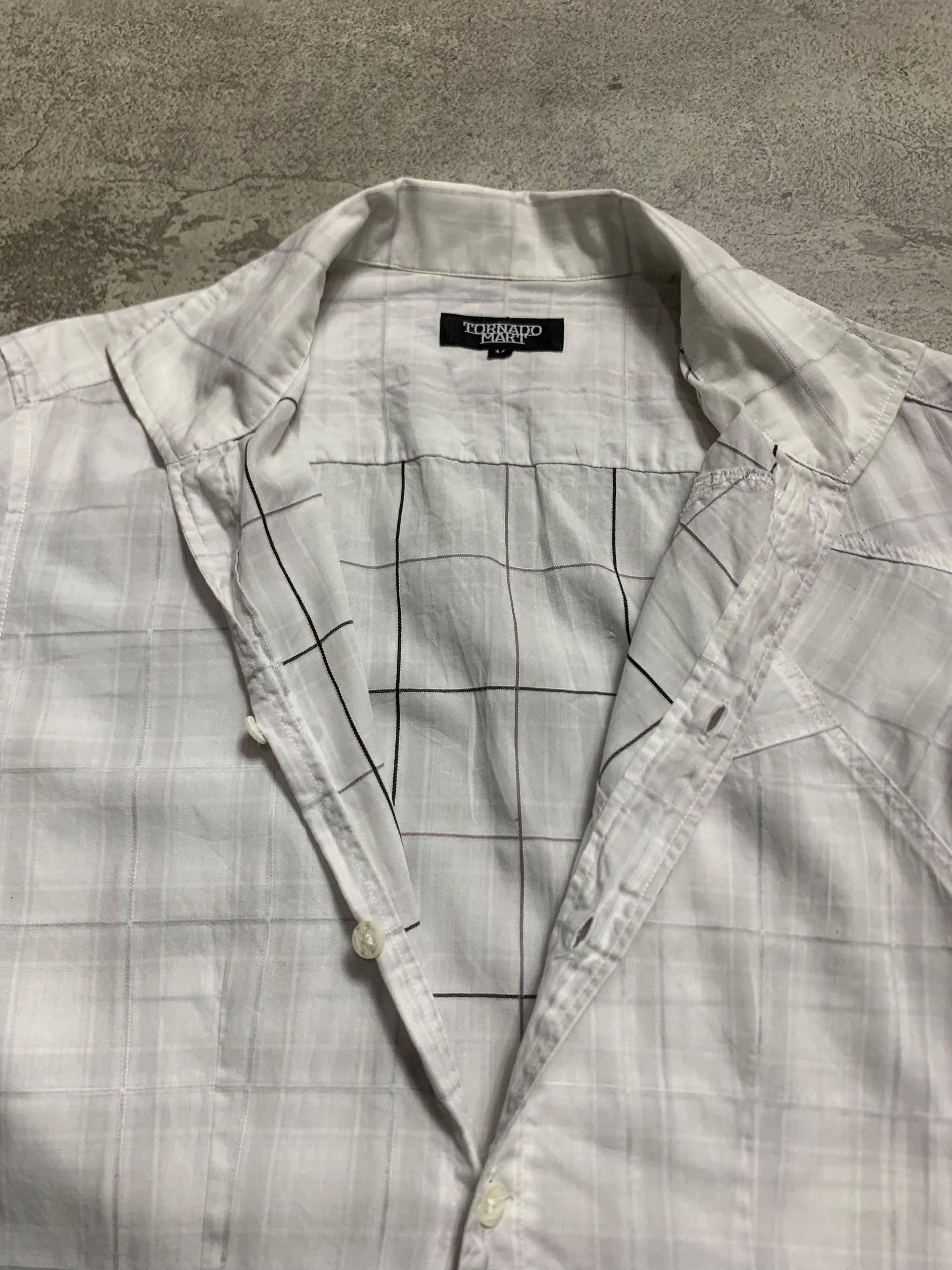 Tornado Mart Tornado Mart - Open Collar Slim Fit Button Up Shirt Size US S / EU 44-46 / 1 - 4 Thumbnail