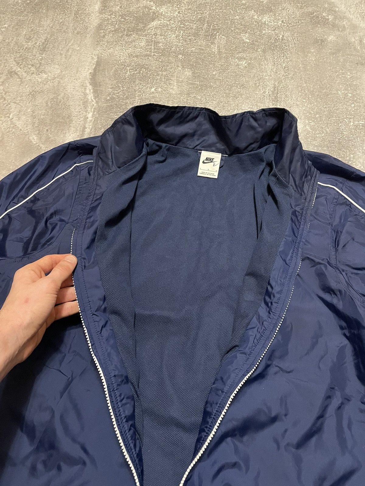 Vintage Nike Nylon Track Jacket Drill