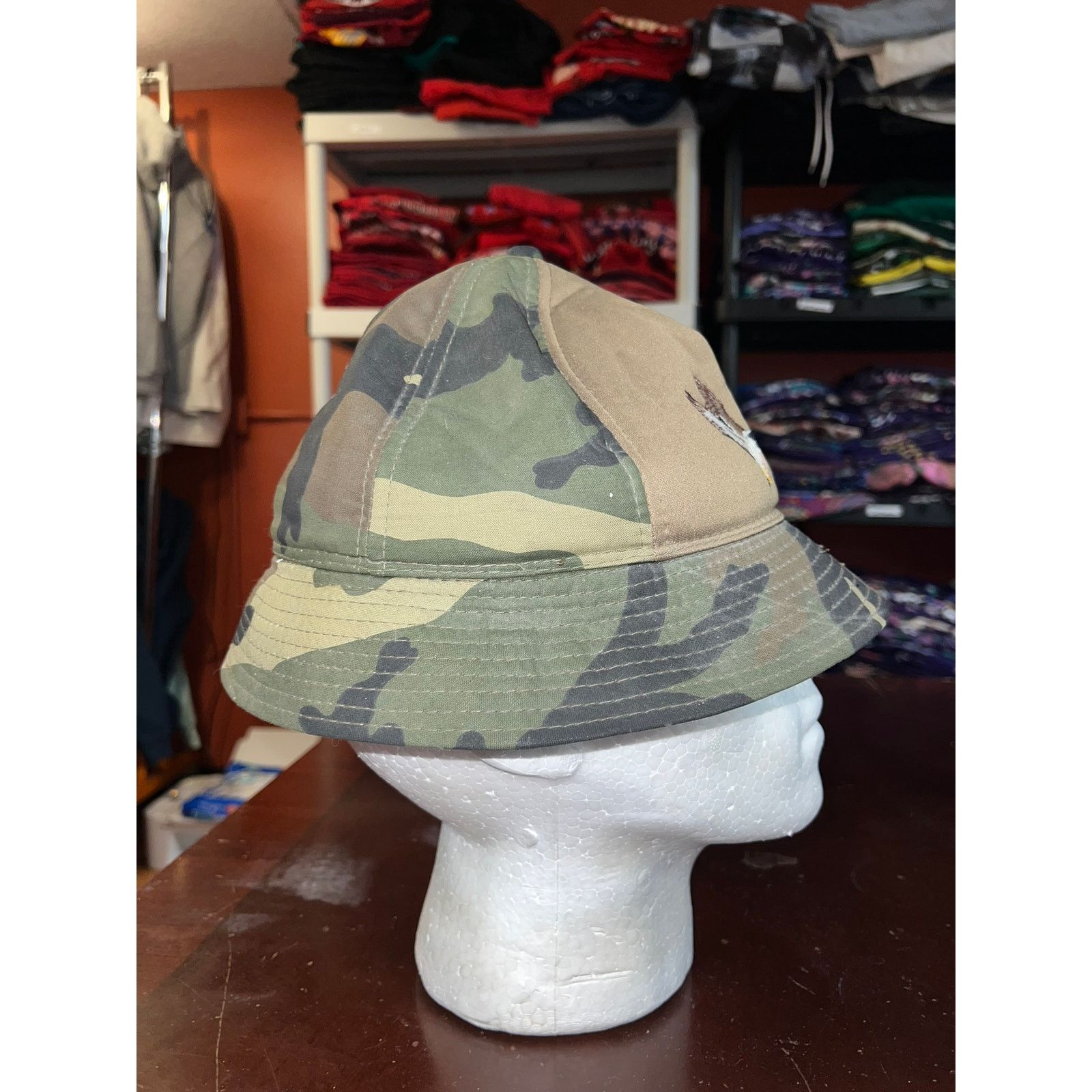 Winchester Vintage Winchester Camo Bucket Hat Duck Hunting Green 90s OS Size ONE SIZE - 6 Thumbnail