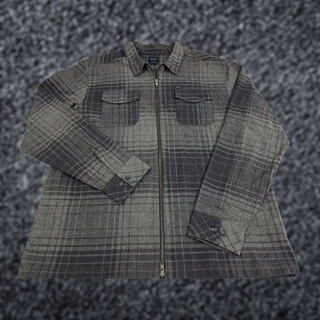 RVCA RVCA Jacket Full Zip Regular Black/Grey Striped 2XL Men Size US XXL / EU 58 / 5 - 1 Thumbnail