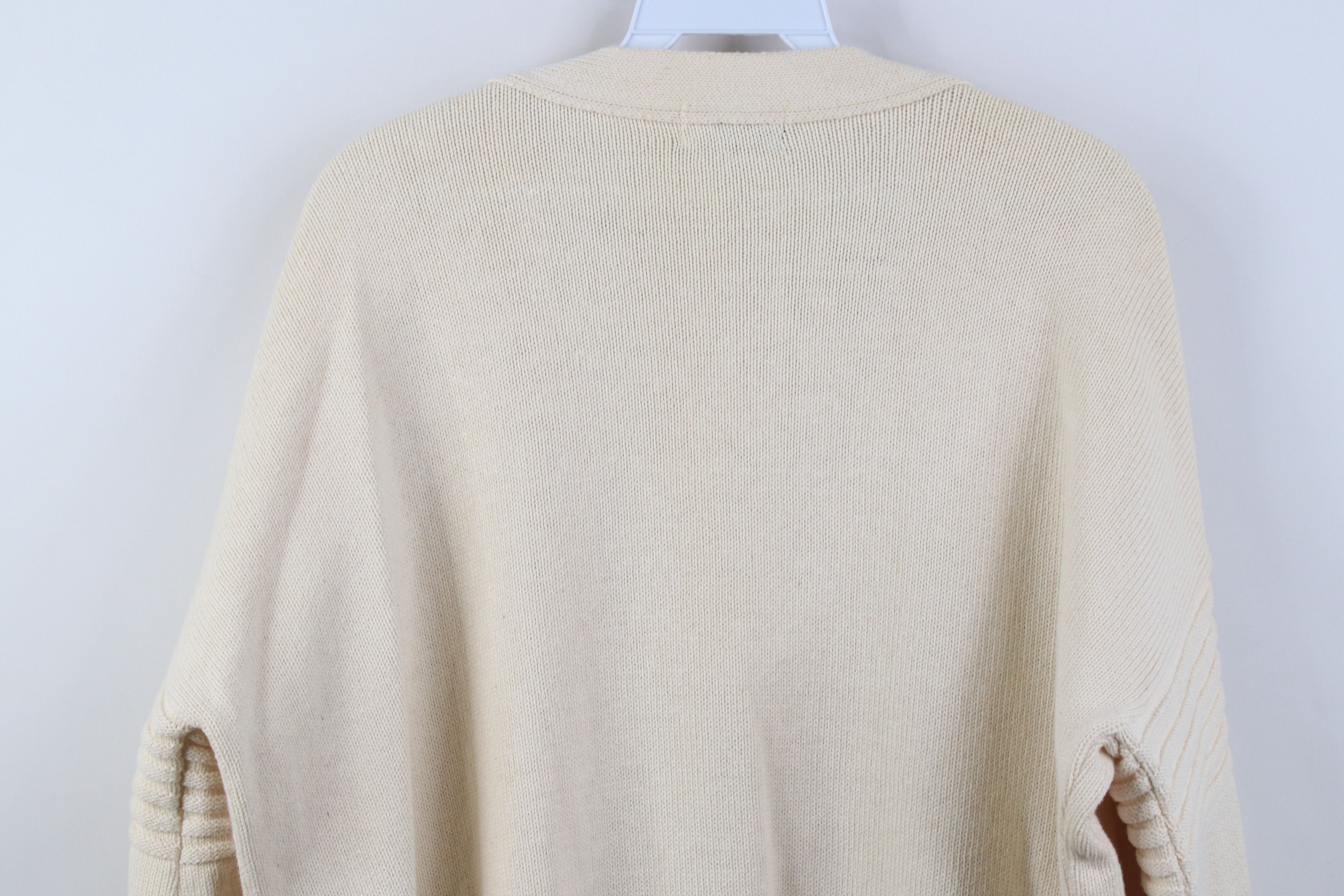 Vintage Vintage 90s Streetwear Cotton Knit Cardigan Sweater USA Size US XL / EU 56 / 4 - 15 Thumbnail